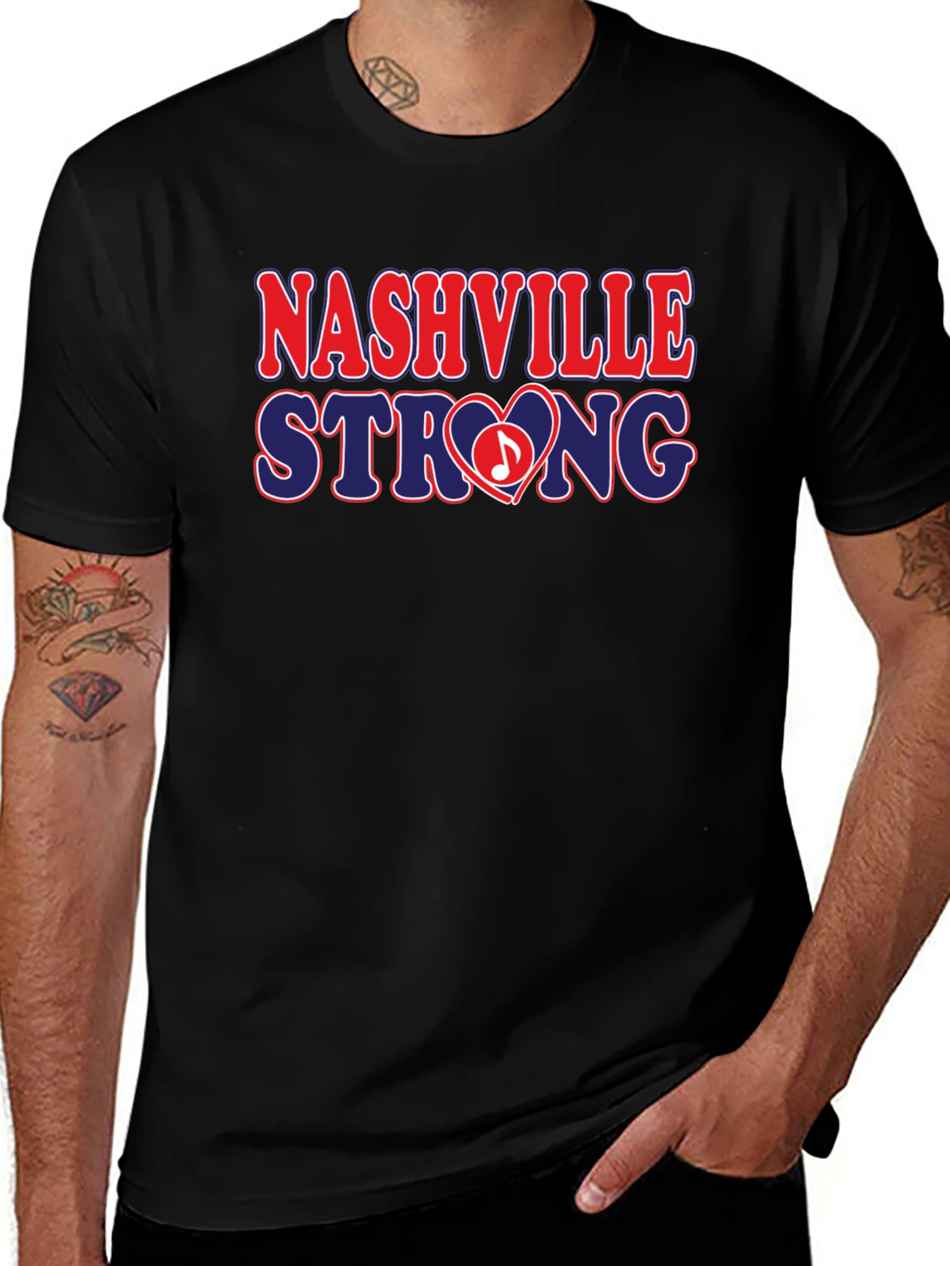 Nashville Strong Graphic Tee - Black