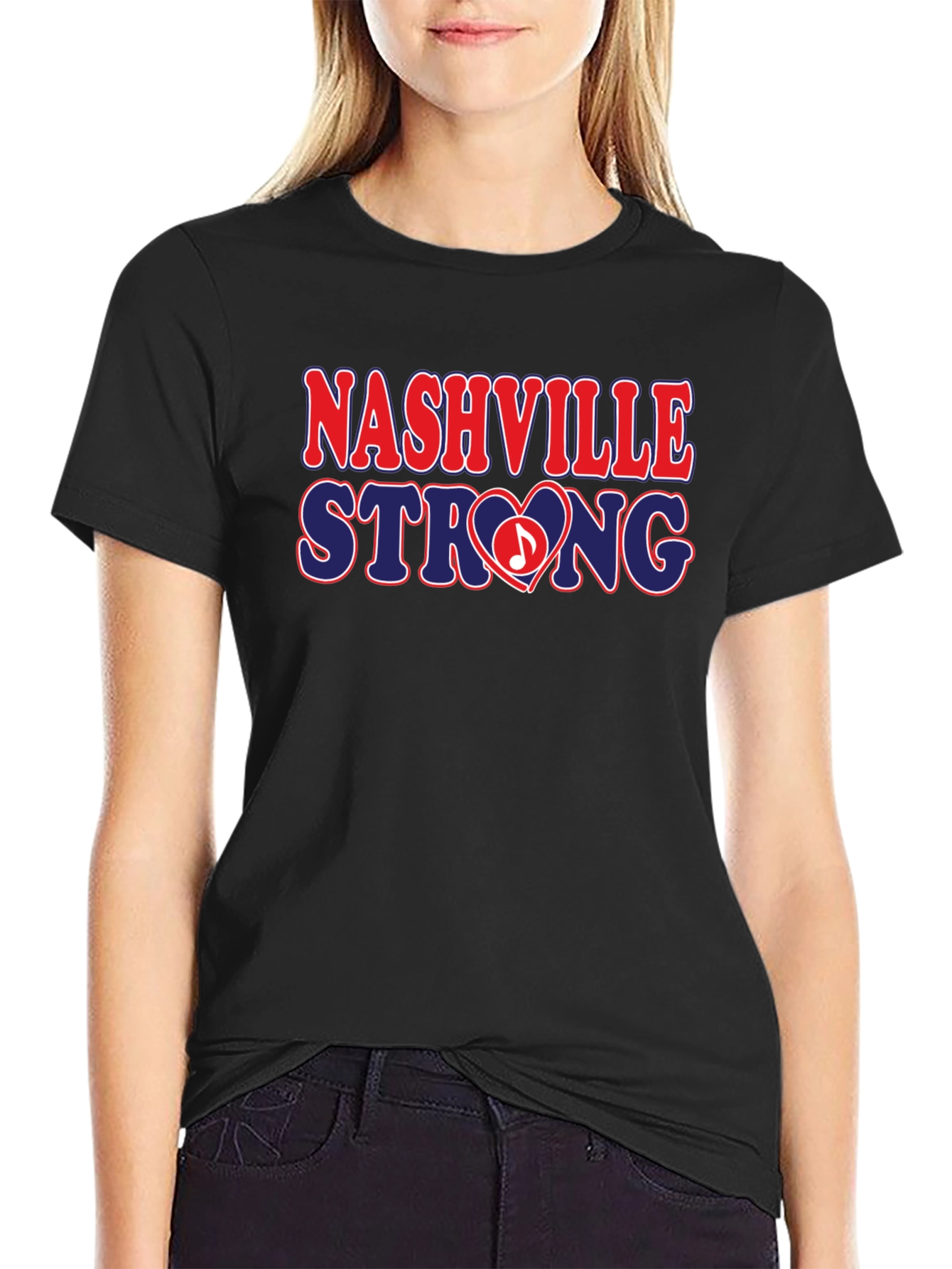 Nashville Strong Graphic Tee - Black