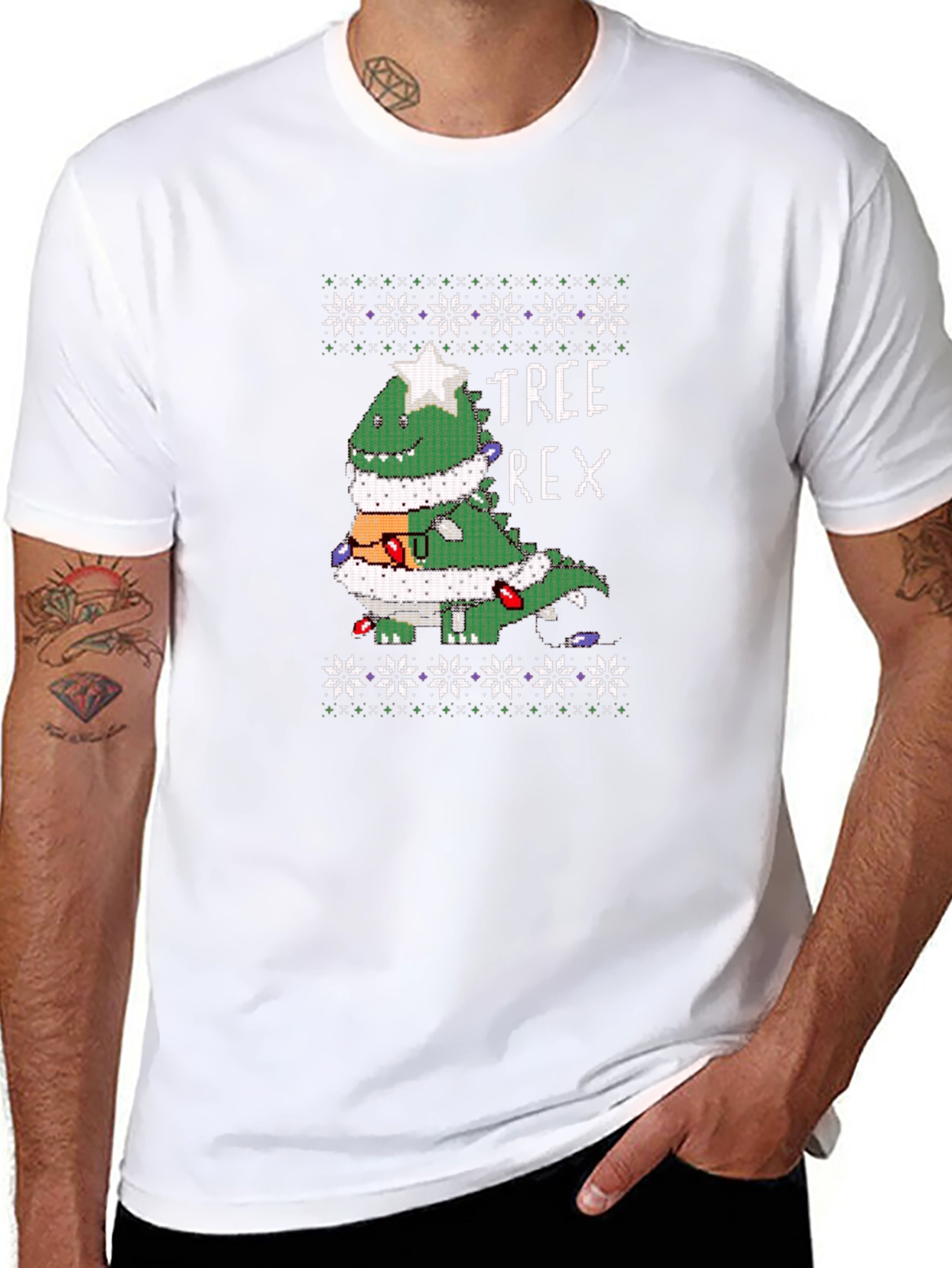 Festive Tree Rex Christmas T-Shirt