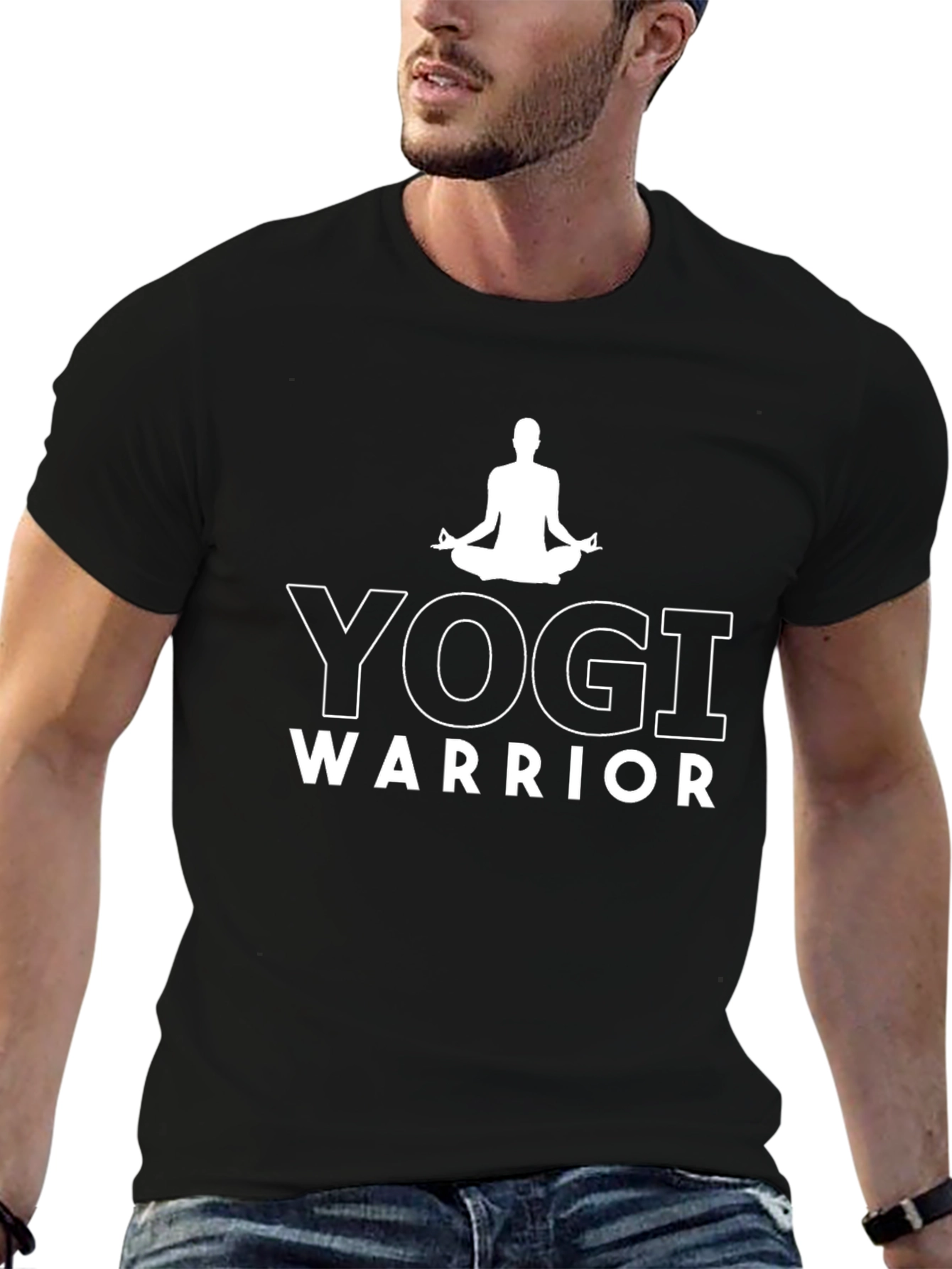 Yogi Warrior Black T-Shirt Meditation Apparel