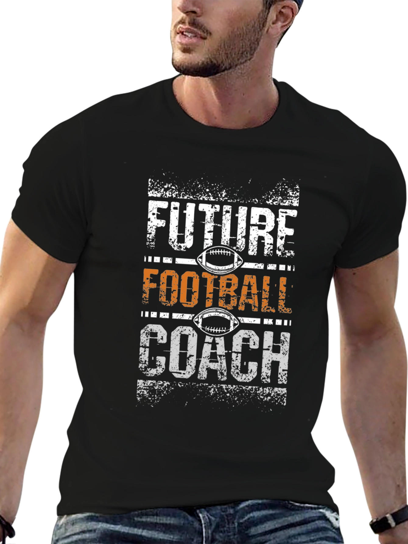 Future Football Coach Black T-Shirt
