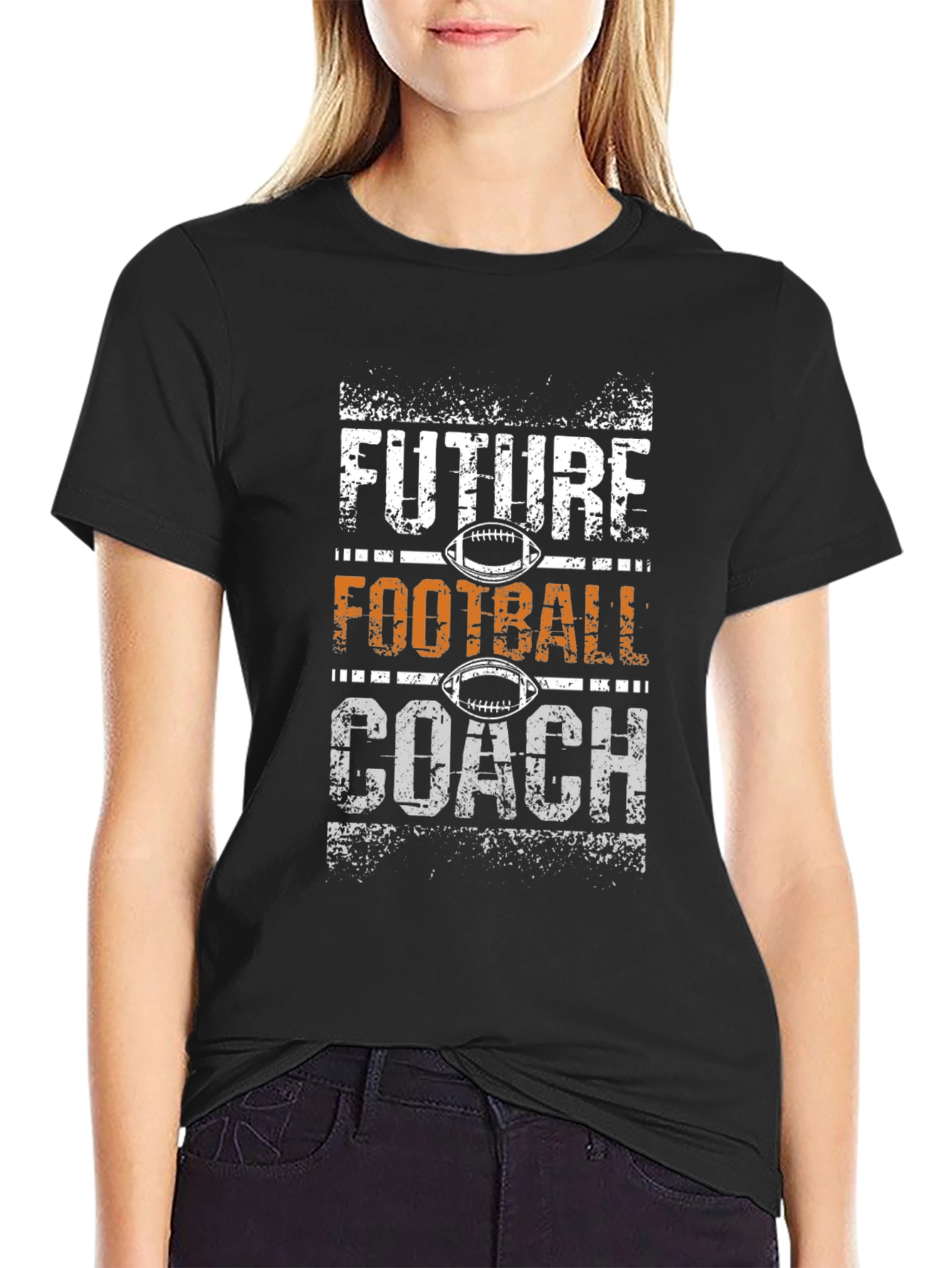 Future Football Coach Black T-Shirt
