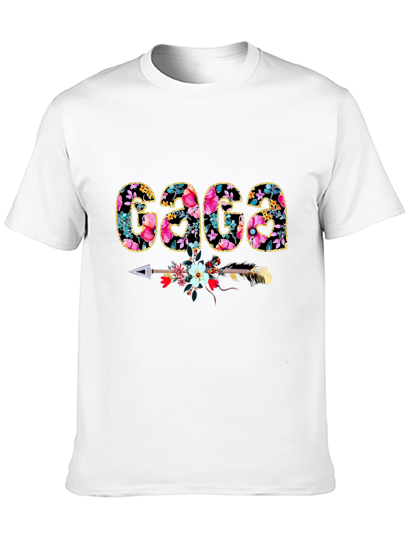 Floral Gaga T-Shirt - Arrow Design