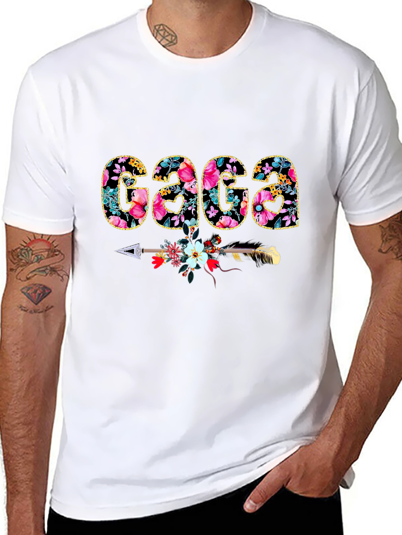 Floral Gaga T-Shirt - Arrow Design