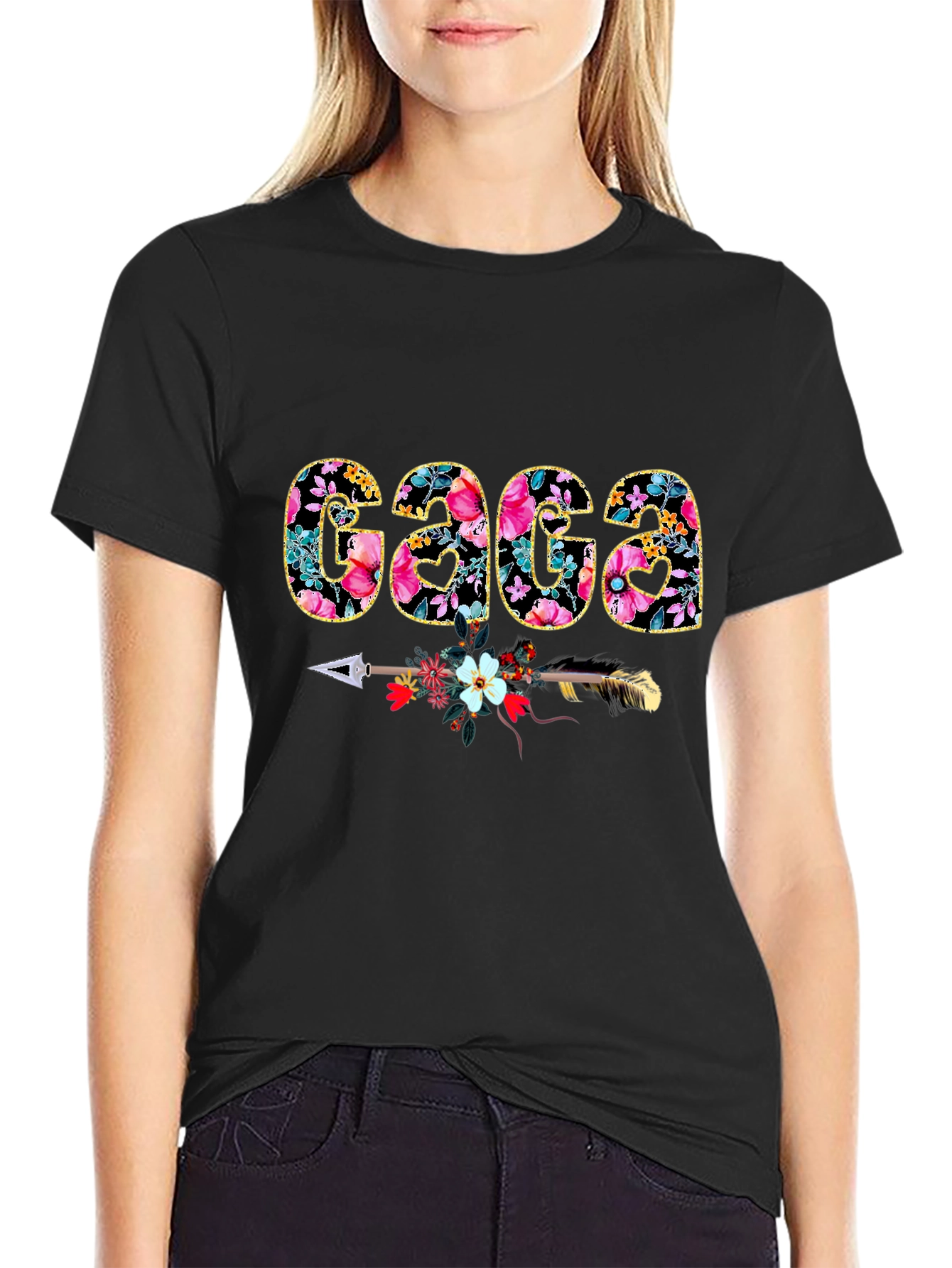 Floral Gaga T-Shirt - Arrow Design