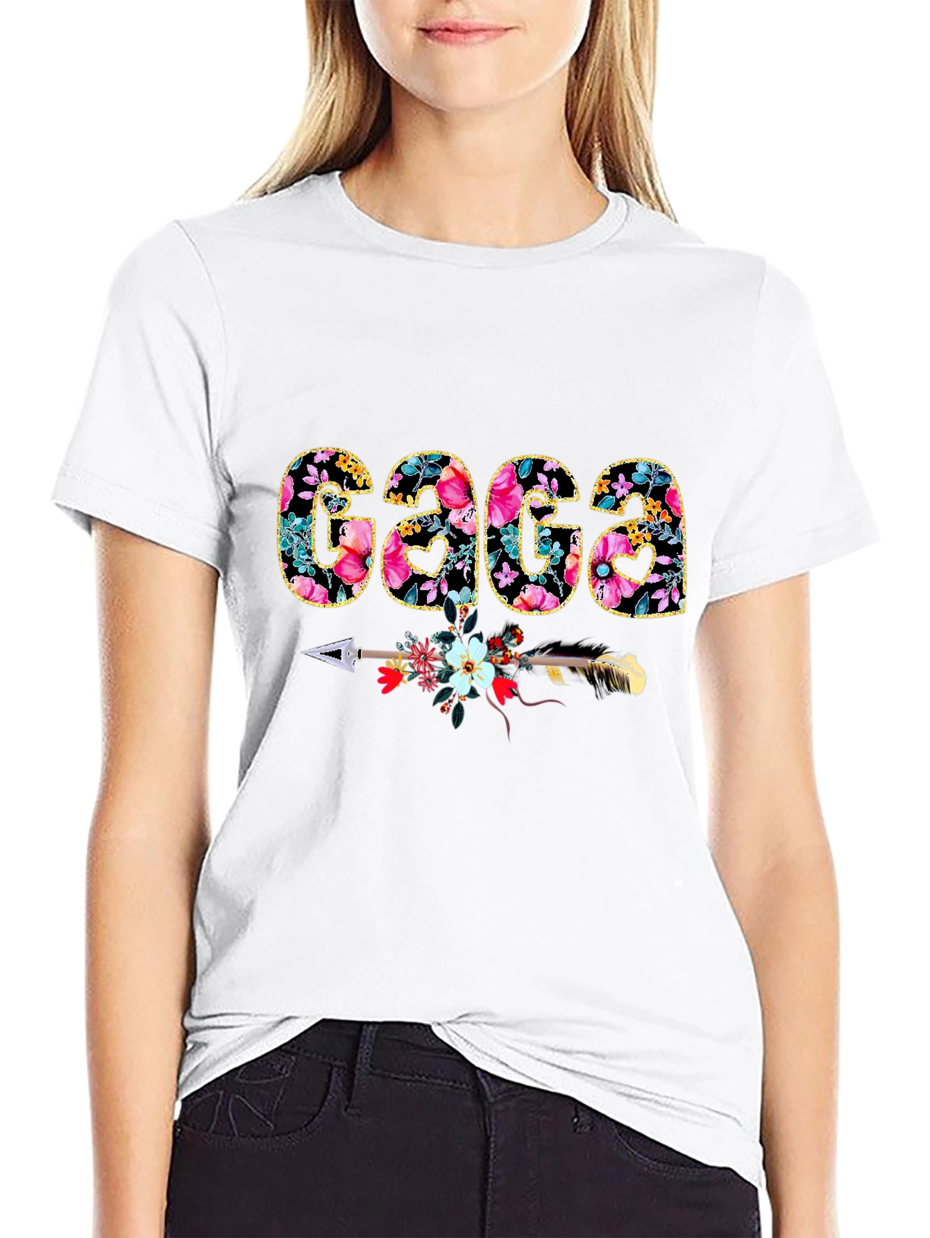 Floral Gaga T-Shirt - Arrow Design