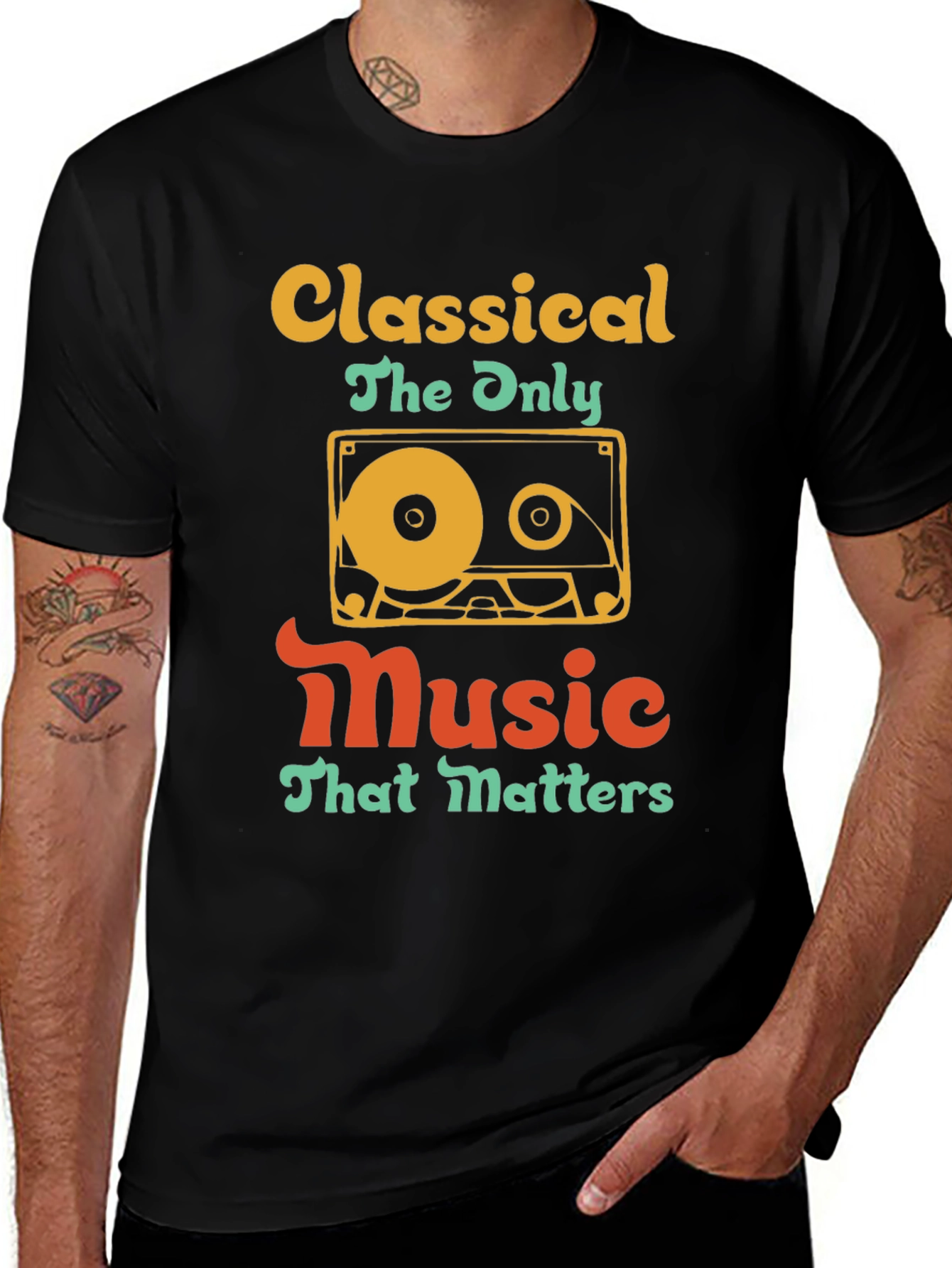 Classical Music Cassette Tape T-Shirt - Retro Style