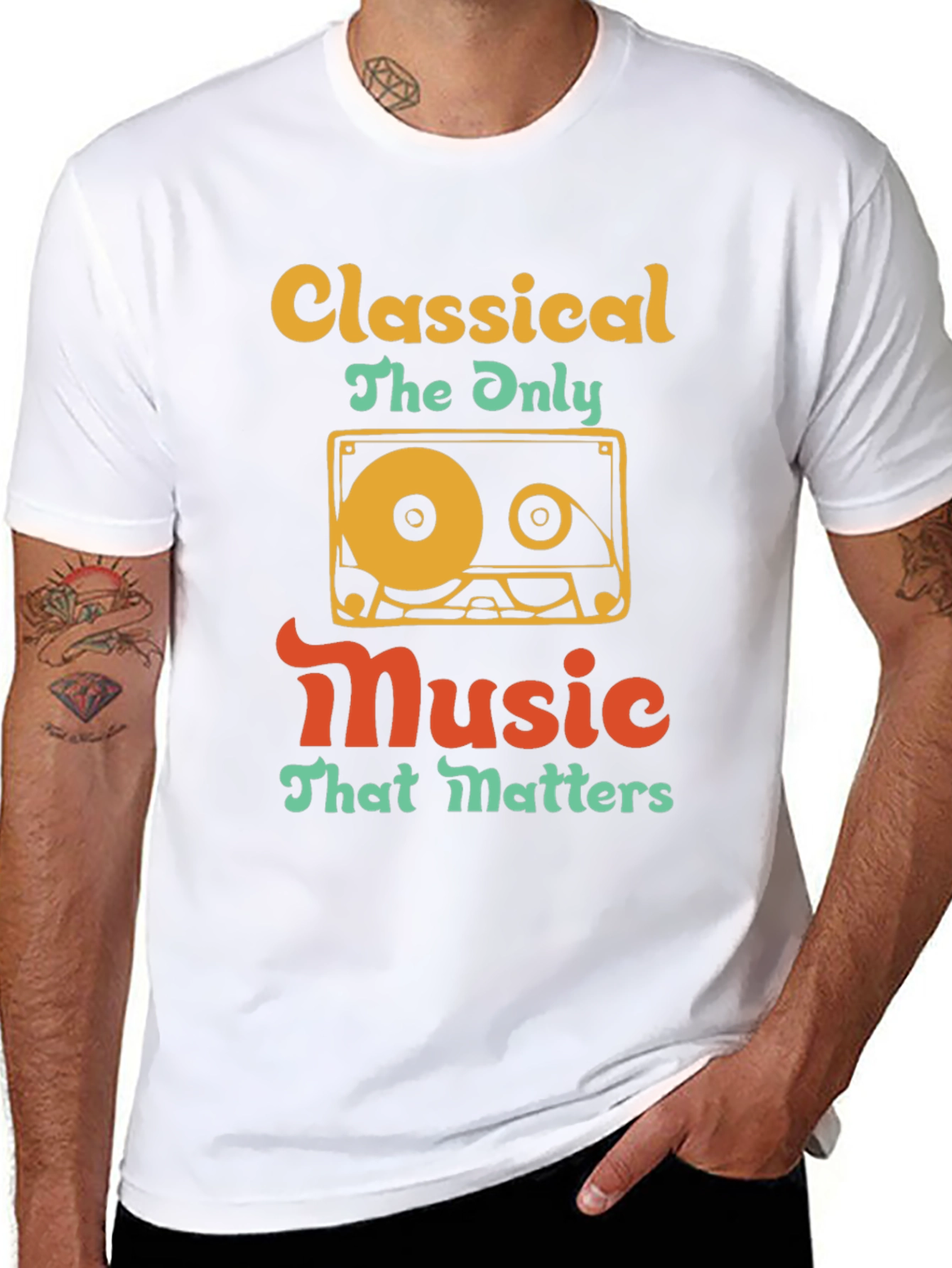 Classical Music Cassette Tape T-Shirt - Retro Style