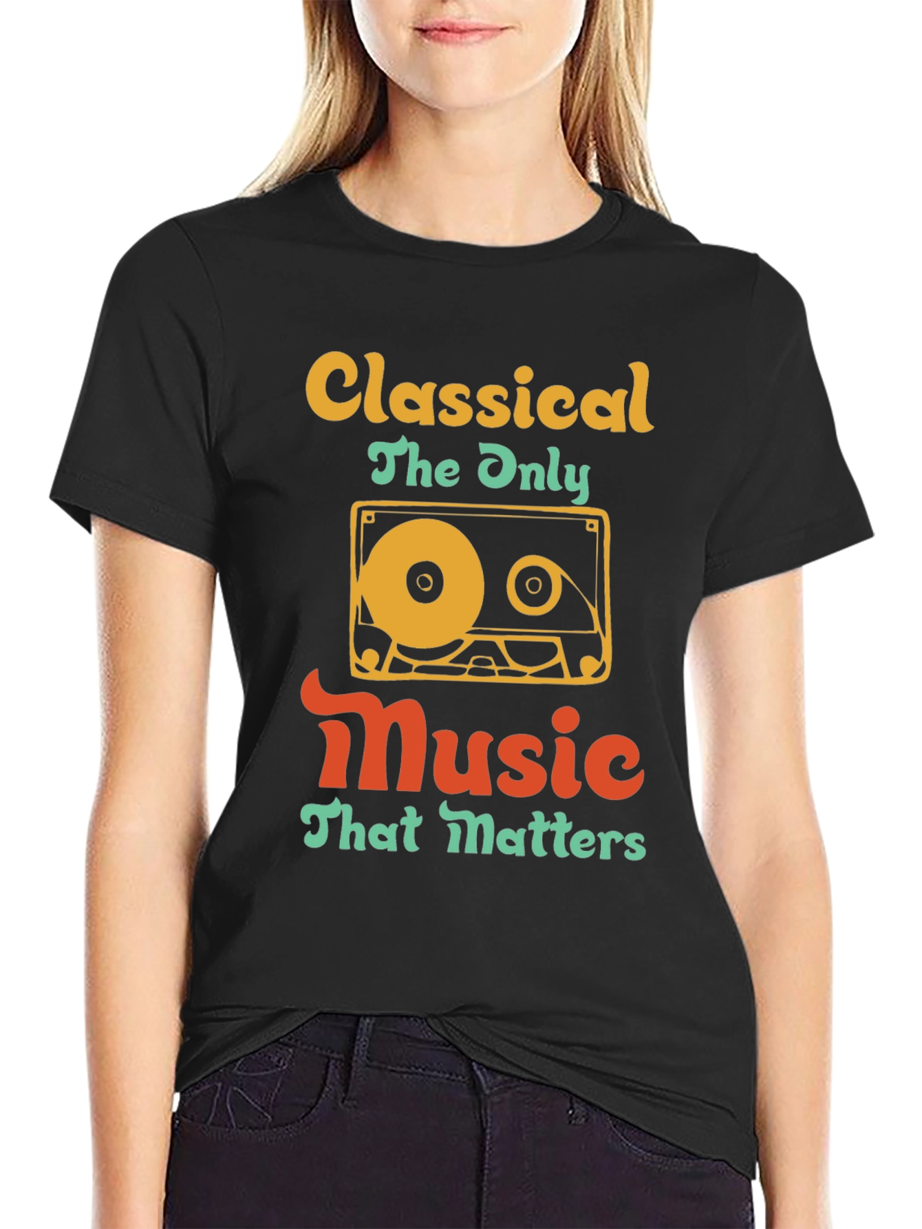 Classical Music Cassette Tape T-Shirt - Retro Style
