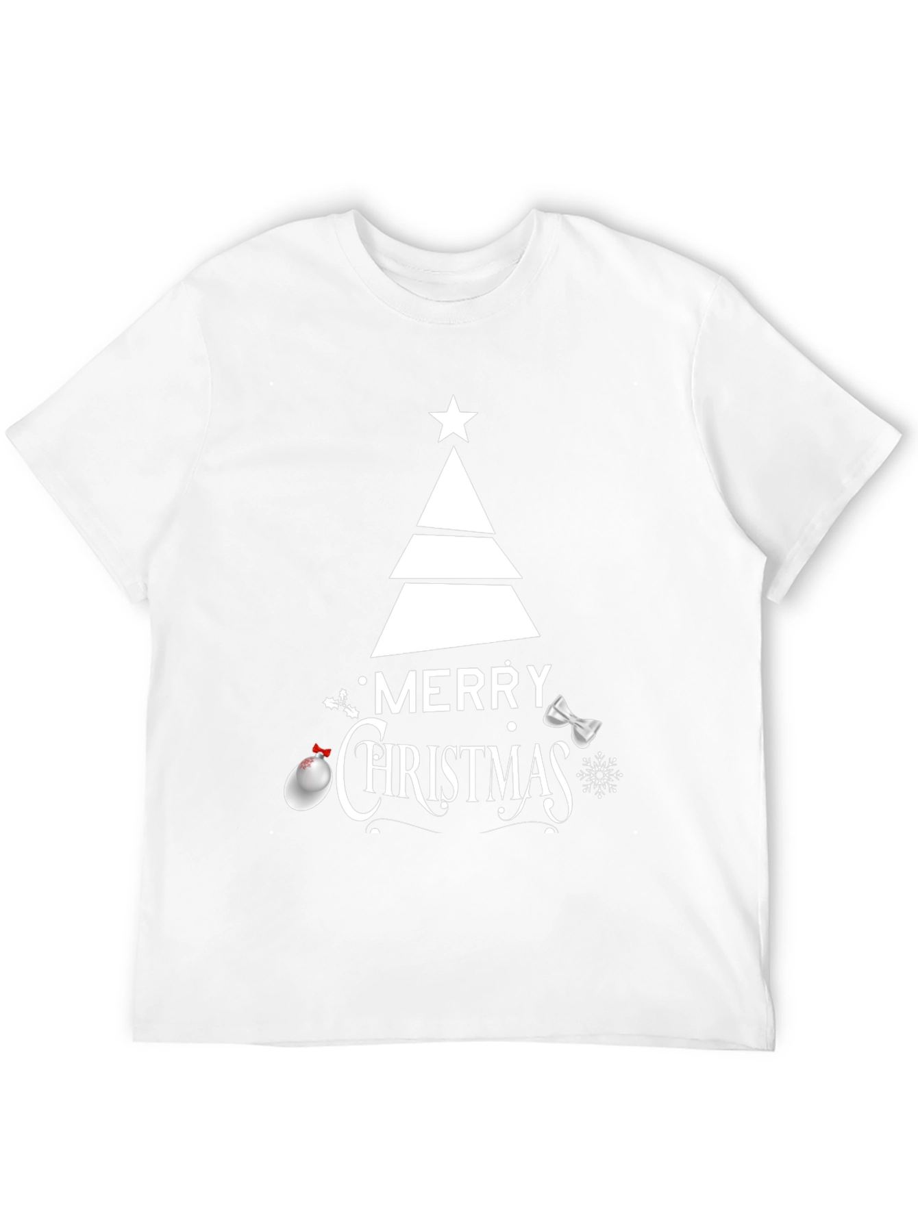 Festive Merry Christmas Tree Graphic Tee - Holiday Style
