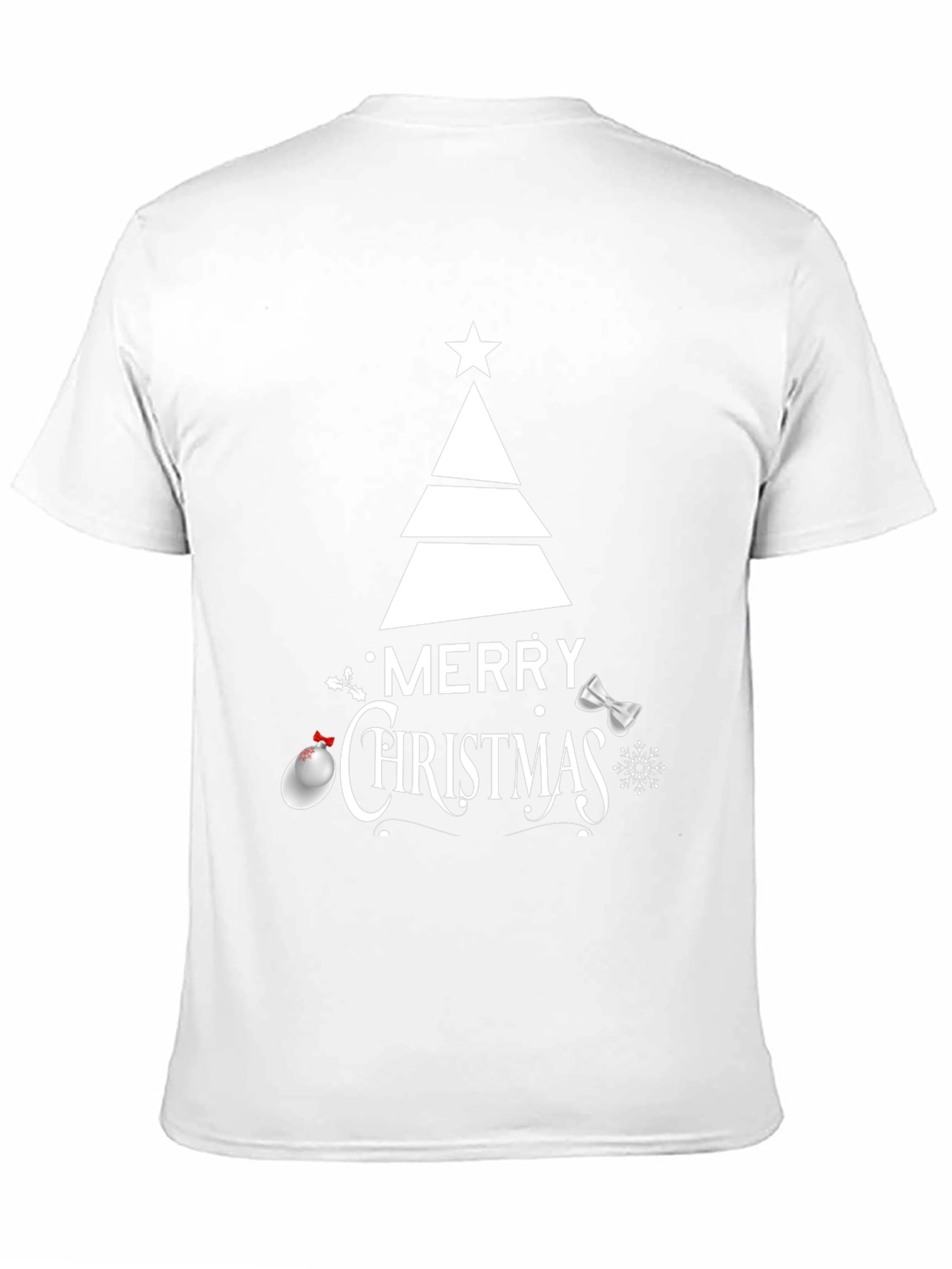 Festive Merry Christmas Tree Graphic Tee - Holiday Style