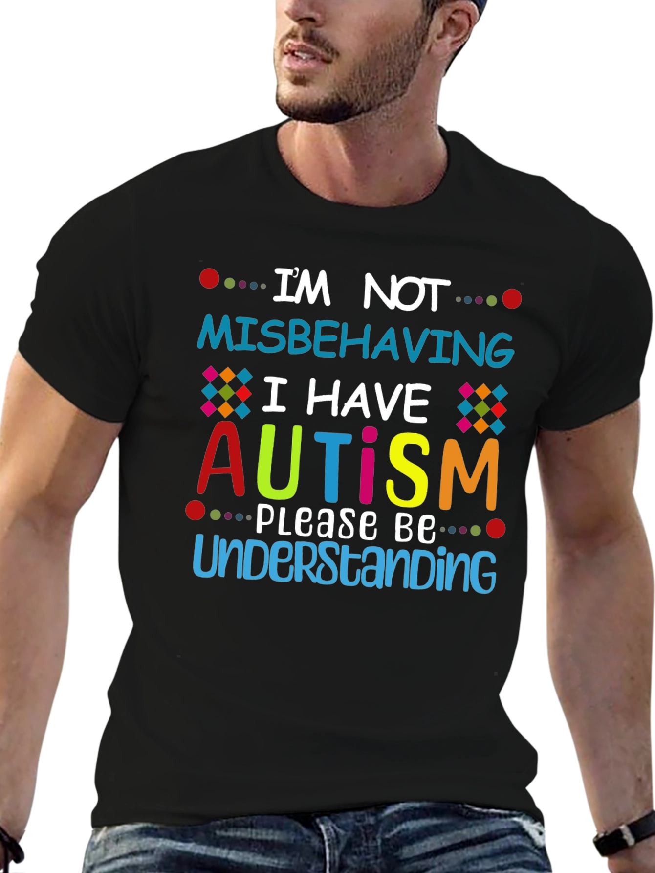 Autism Awareness T-Shirt - Im Not Misbehaving