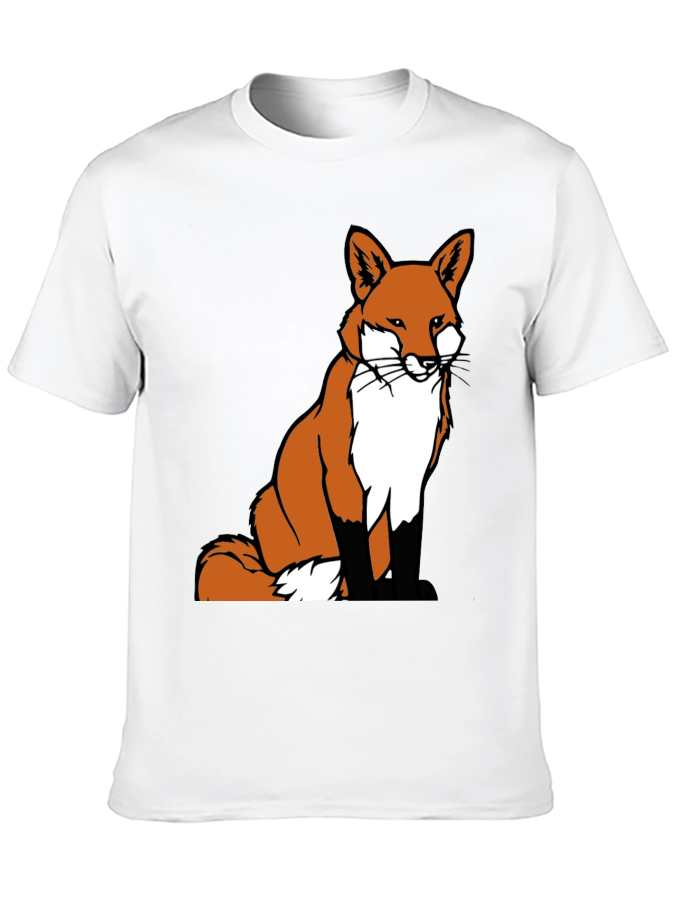 Fox Graphic Tee - Classic Crew Neck T-Shirt