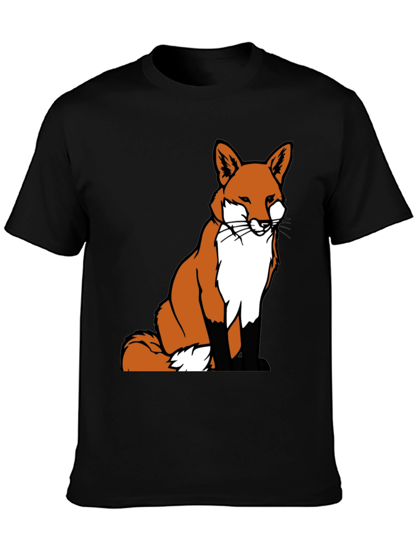 Fox Graphic Tee - Classic Crew Neck T-Shirt