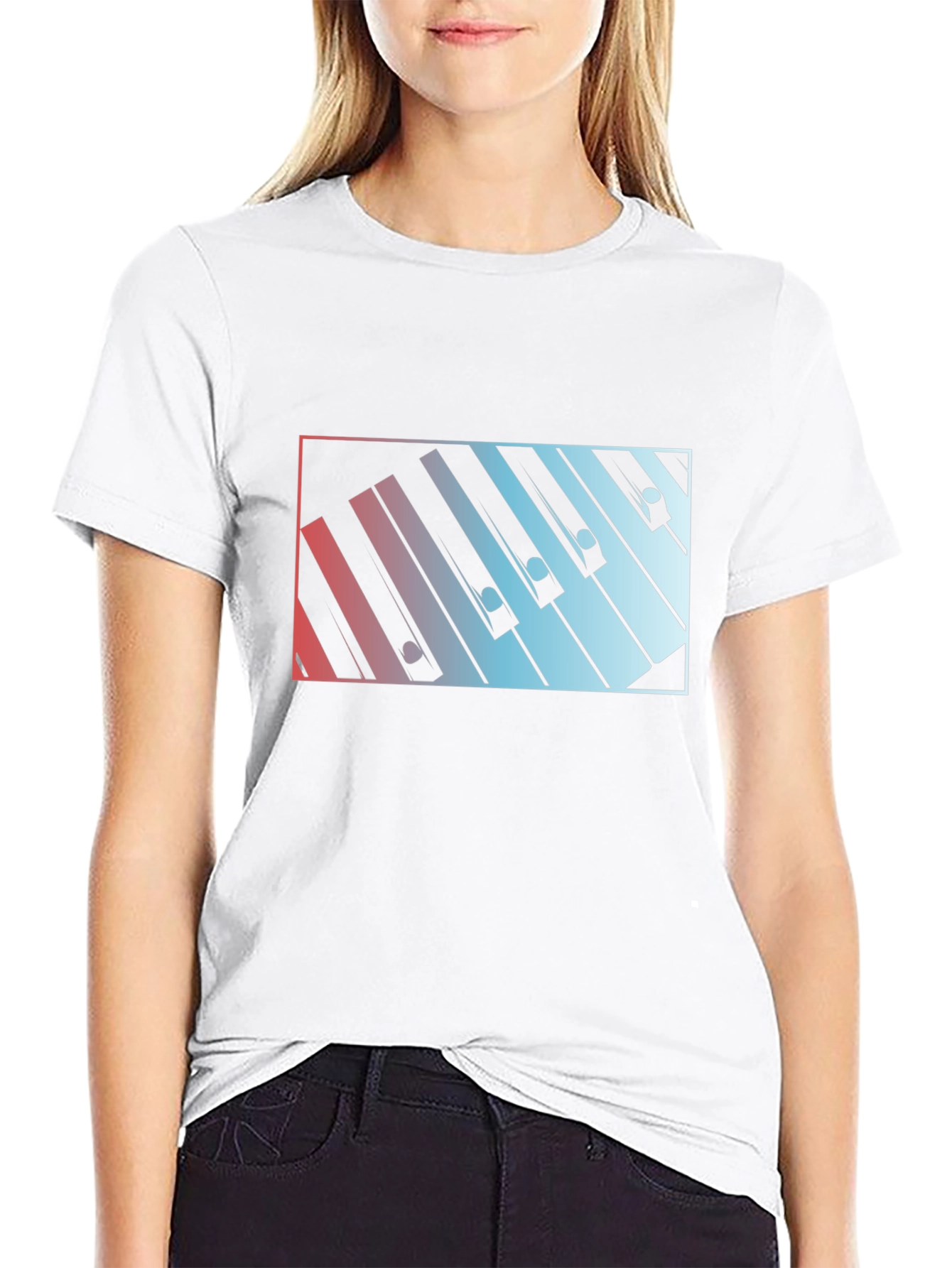 Piano Keys Graphic Tee - Music Lover Shirt