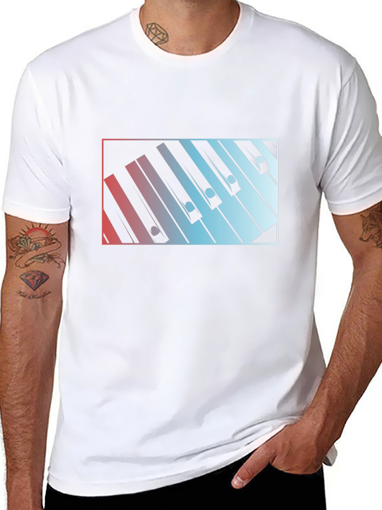 Piano Keys Graphic Tee - Music Lover Shirt