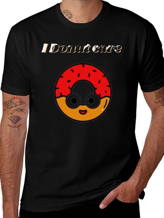 Funny Donut Care Graphic T-Shirt