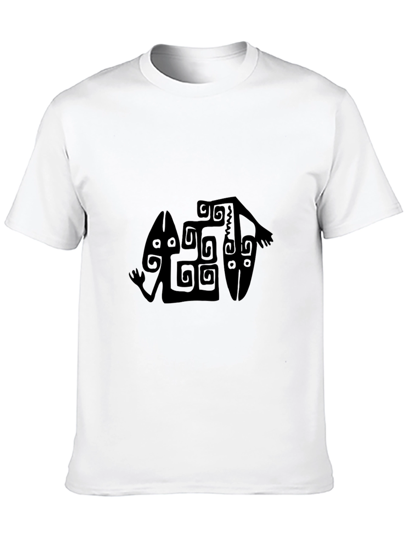 Tribal Art Black T-Shirt - Unique Graphic Tee