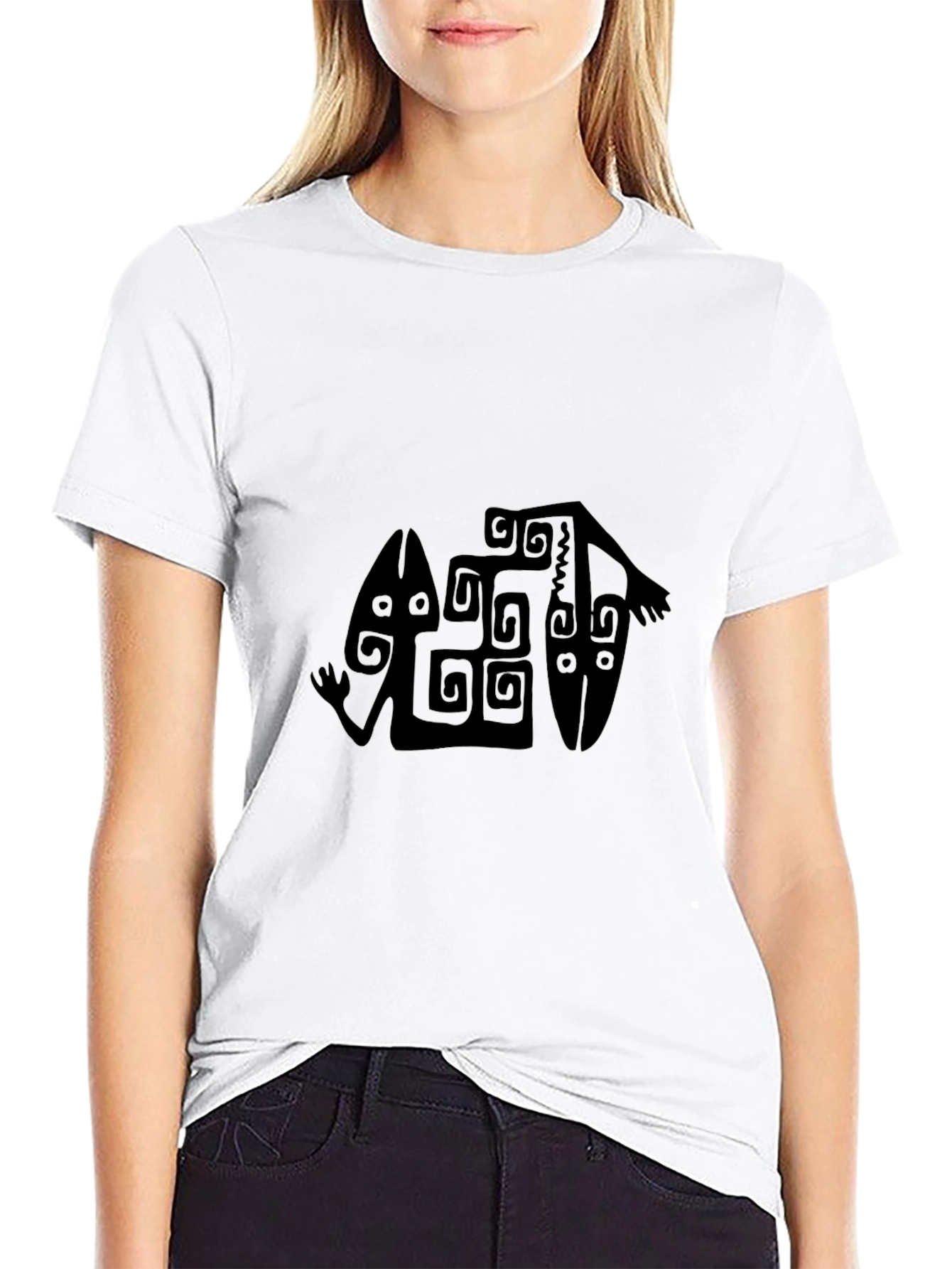 Tribal Art Black T-Shirt - Unique Graphic Tee