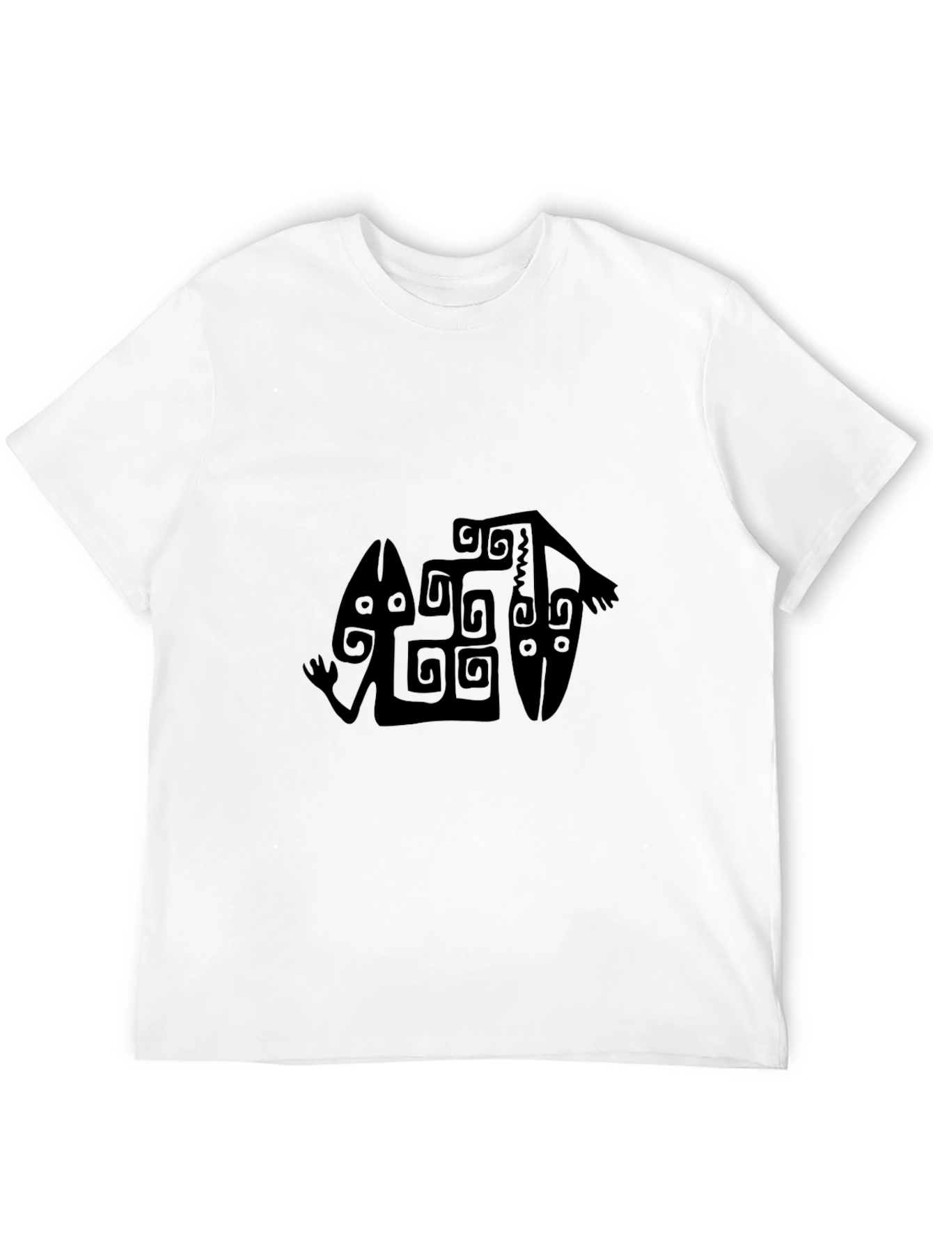 Tribal Art Black T-Shirt - Unique Graphic Tee