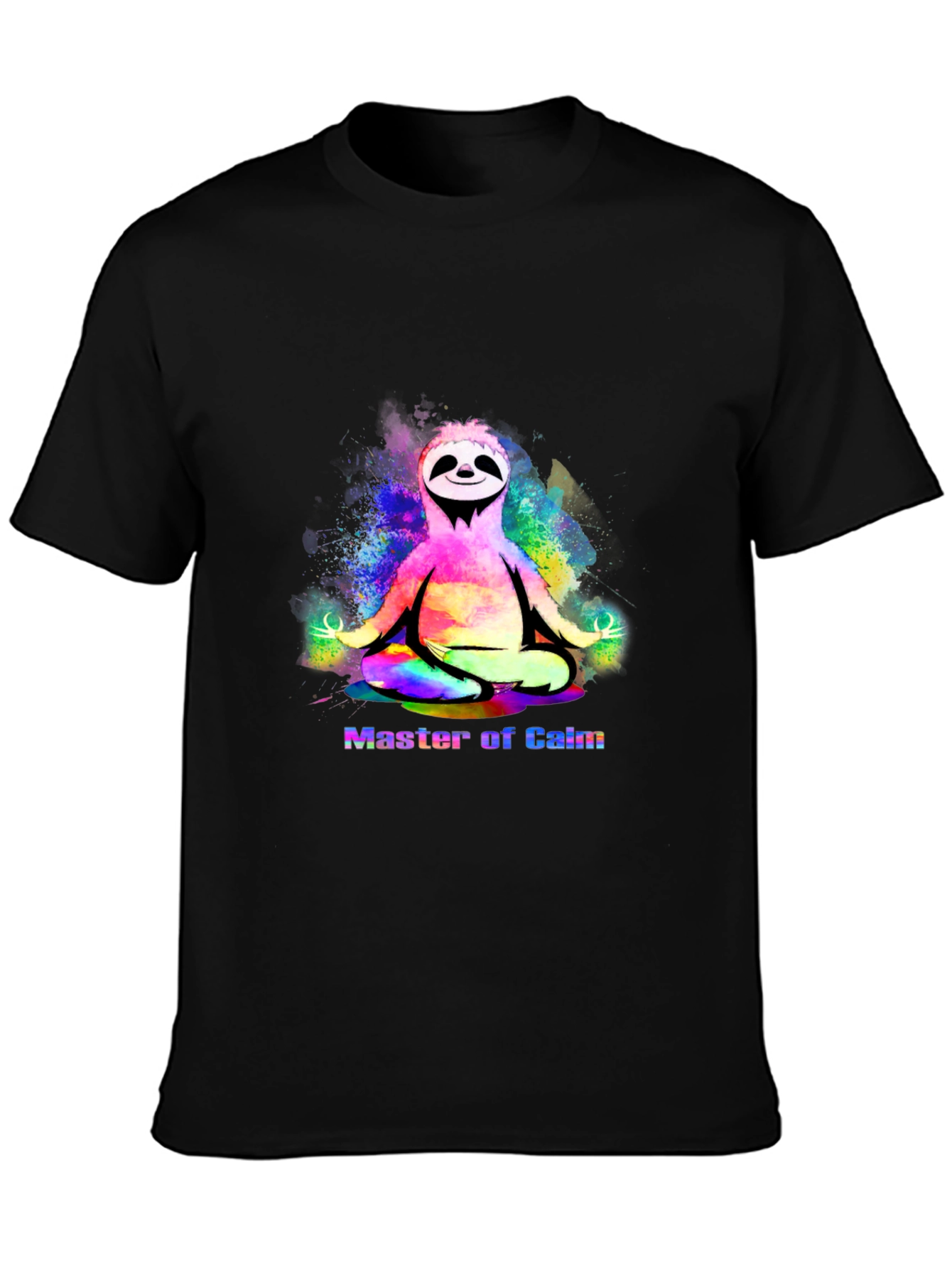 Master of Calm Sloth T-Shirt - Mens Black Tee