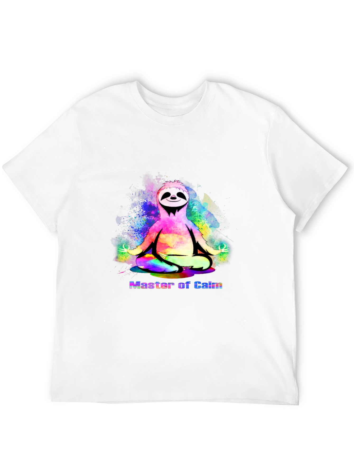 Master of Calm Sloth T-Shirt - Mens Black Tee