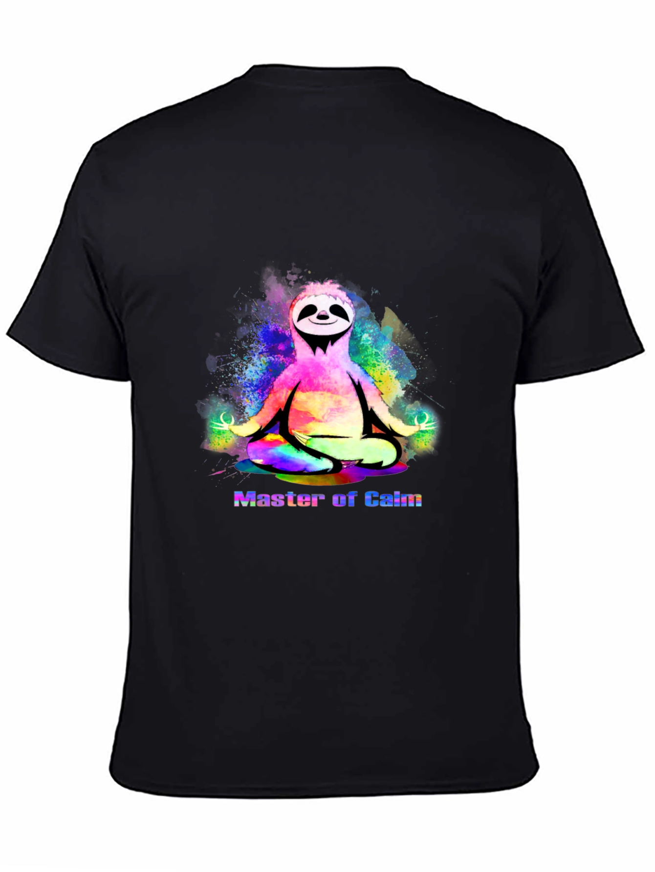 Master of Calm Sloth T-Shirt - Mens Black Tee
