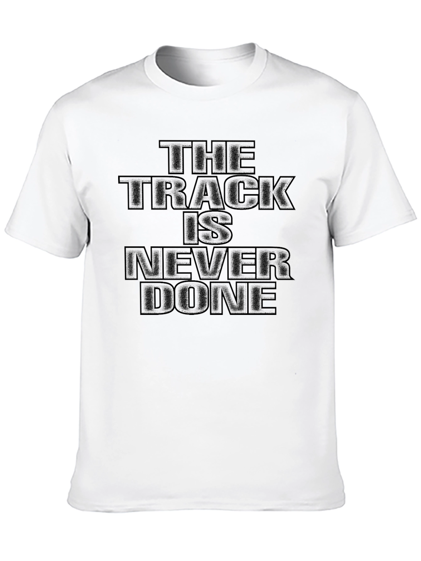 The Track is Never Done Black Graphic Tee
