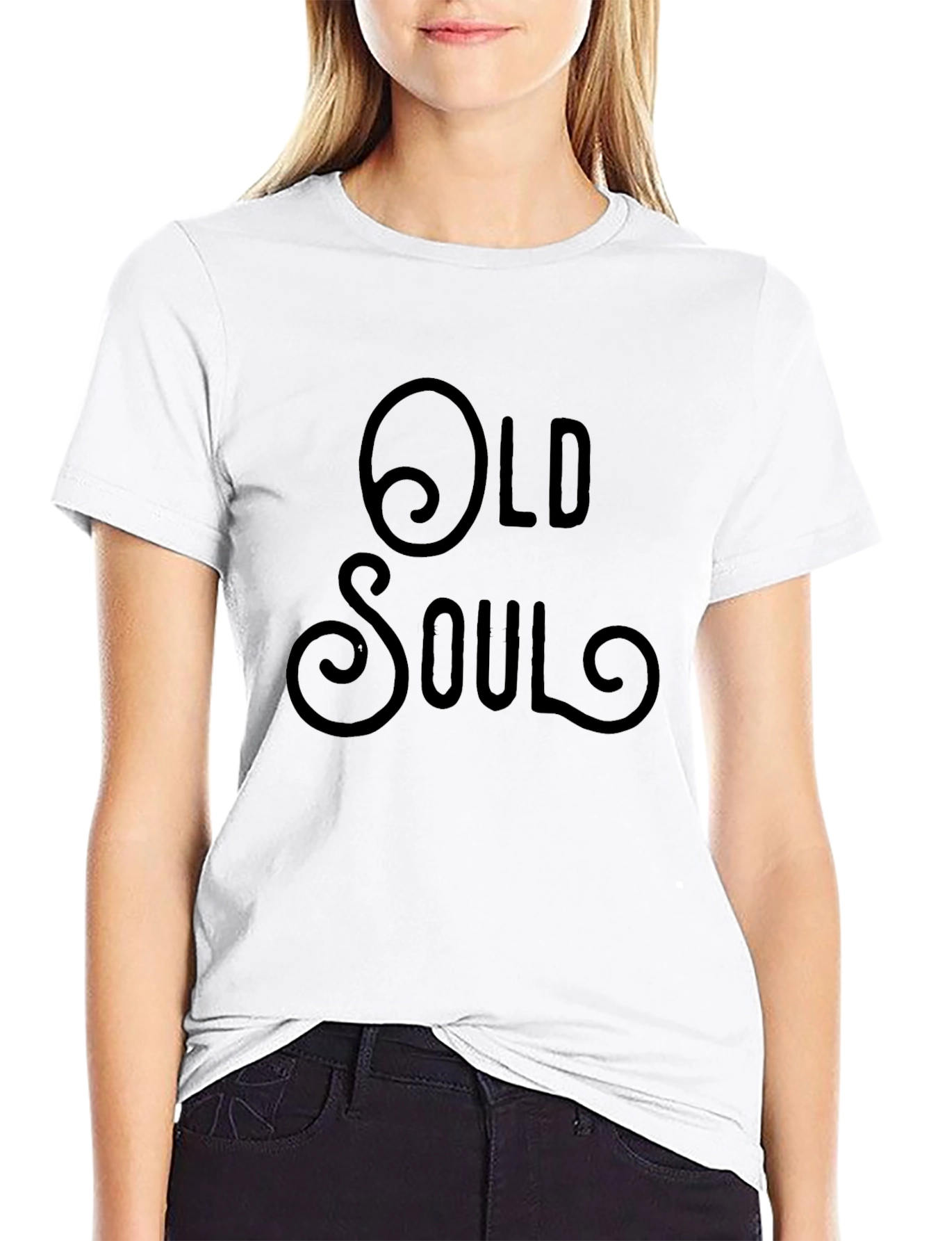 Old Soul Graphic Tee - Black Cotton T-Shirt