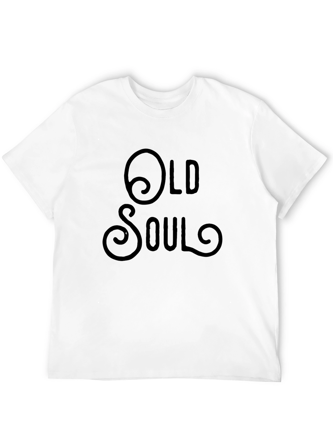 Old Soul Graphic Tee - Black Cotton T-Shirt