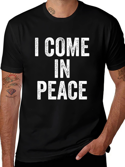 I Come in Peace Graphic Tee - Black