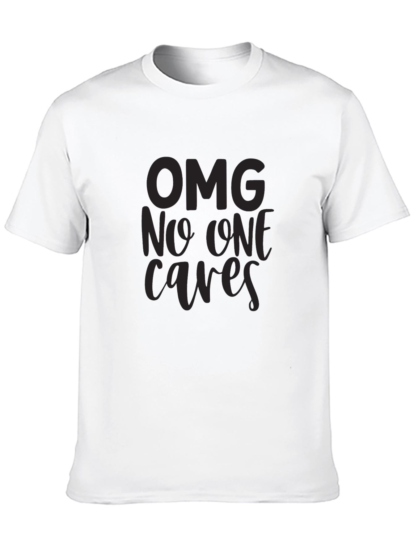 OMG No One Cares Graphic T-Shirt - Black