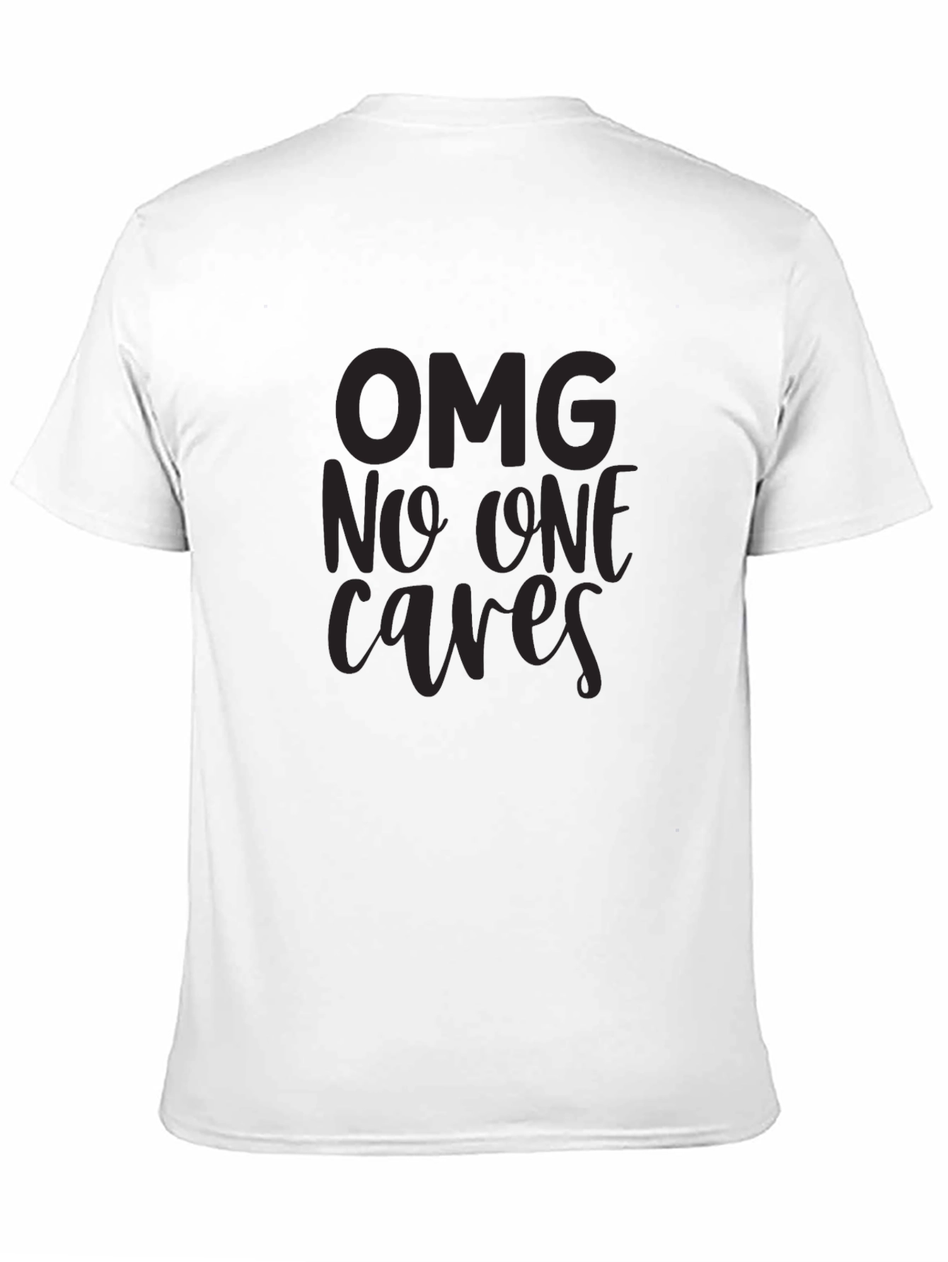 OMG No One Cares Graphic T-Shirt - Black