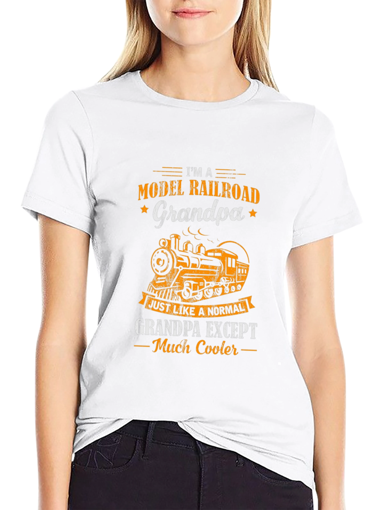 Model Railroad Grandpa T-Shirt - Cool Train Tee