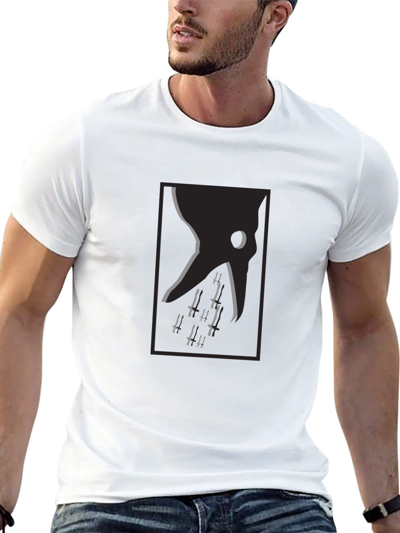 Grim Reaper Dagger Tee - Dark Aesthetic T-Shirt
