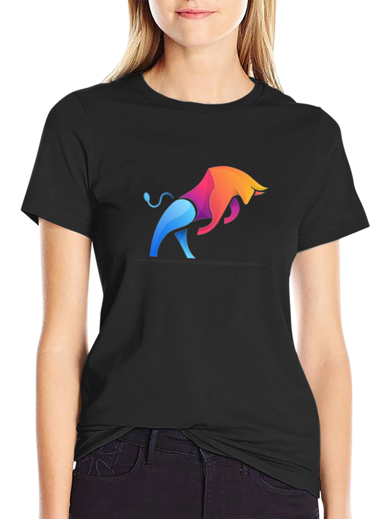 Stylish Bull Graphic Tee - Modern Design