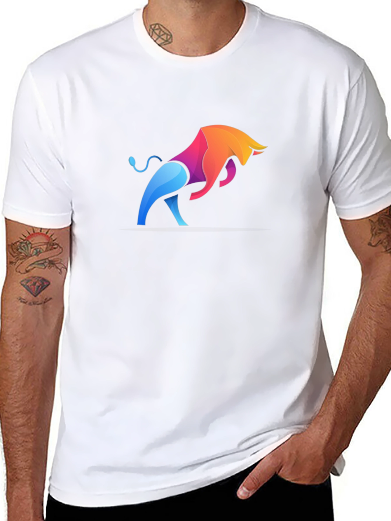 Stylish Bull Graphic Tee - Modern Design