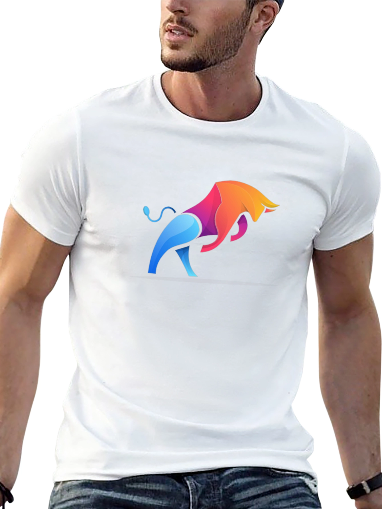 Stylish Bull Graphic Tee - Modern Design
