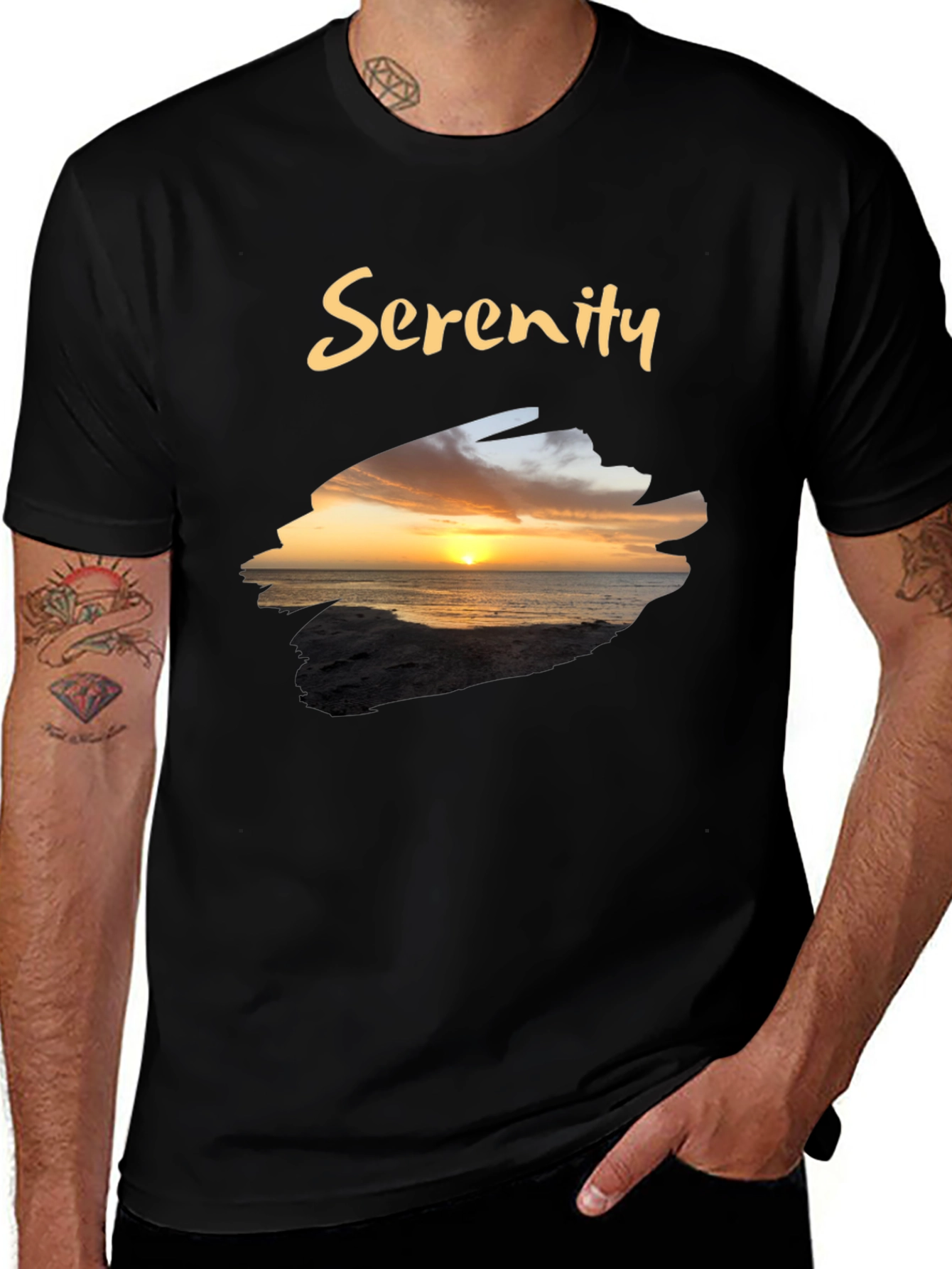 Serenity Sunset Graphic T-Shirt