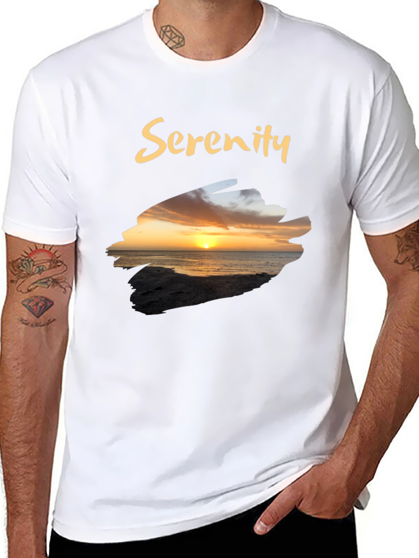 Serenity Sunset Graphic T-Shirt