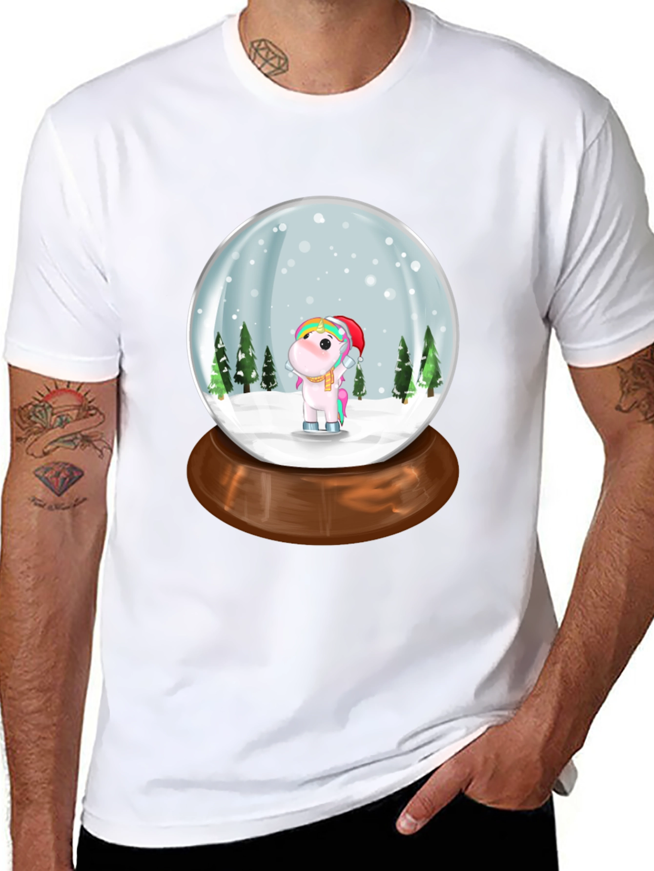 Unicorn Snow Globe Graphic Tee
