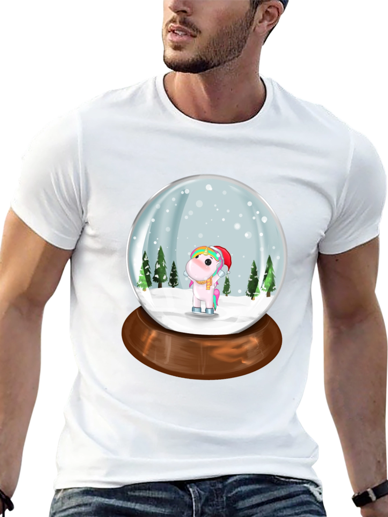 Unicorn Snow Globe Graphic Tee
