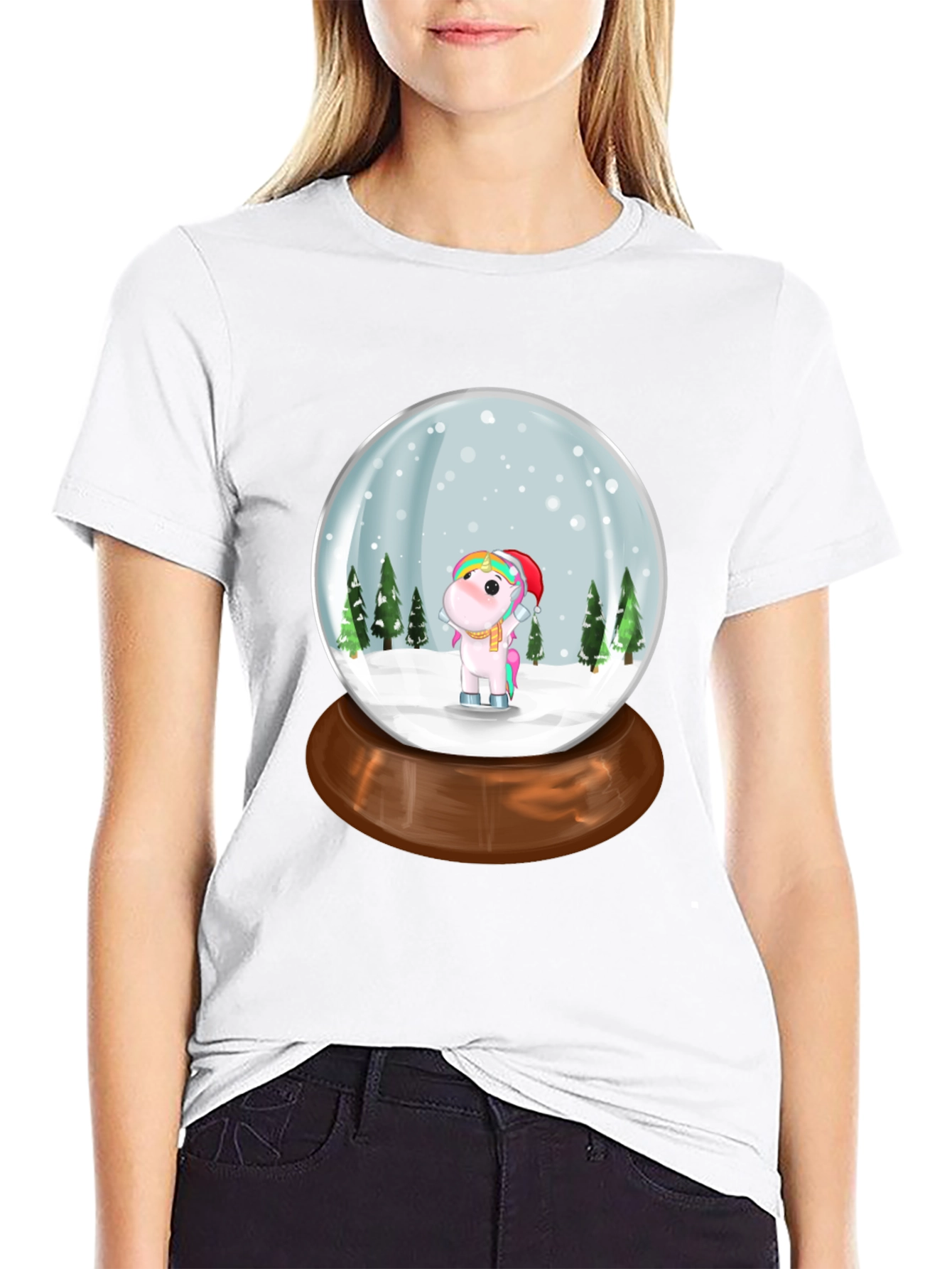 Unicorn Snow Globe Graphic Tee