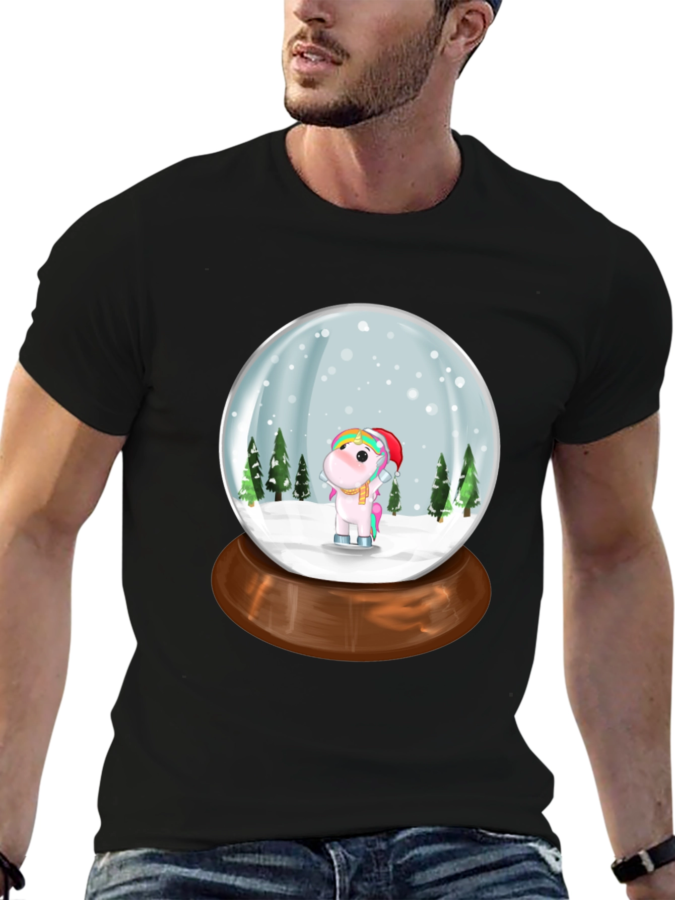 Unicorn Snow Globe Graphic Tee
