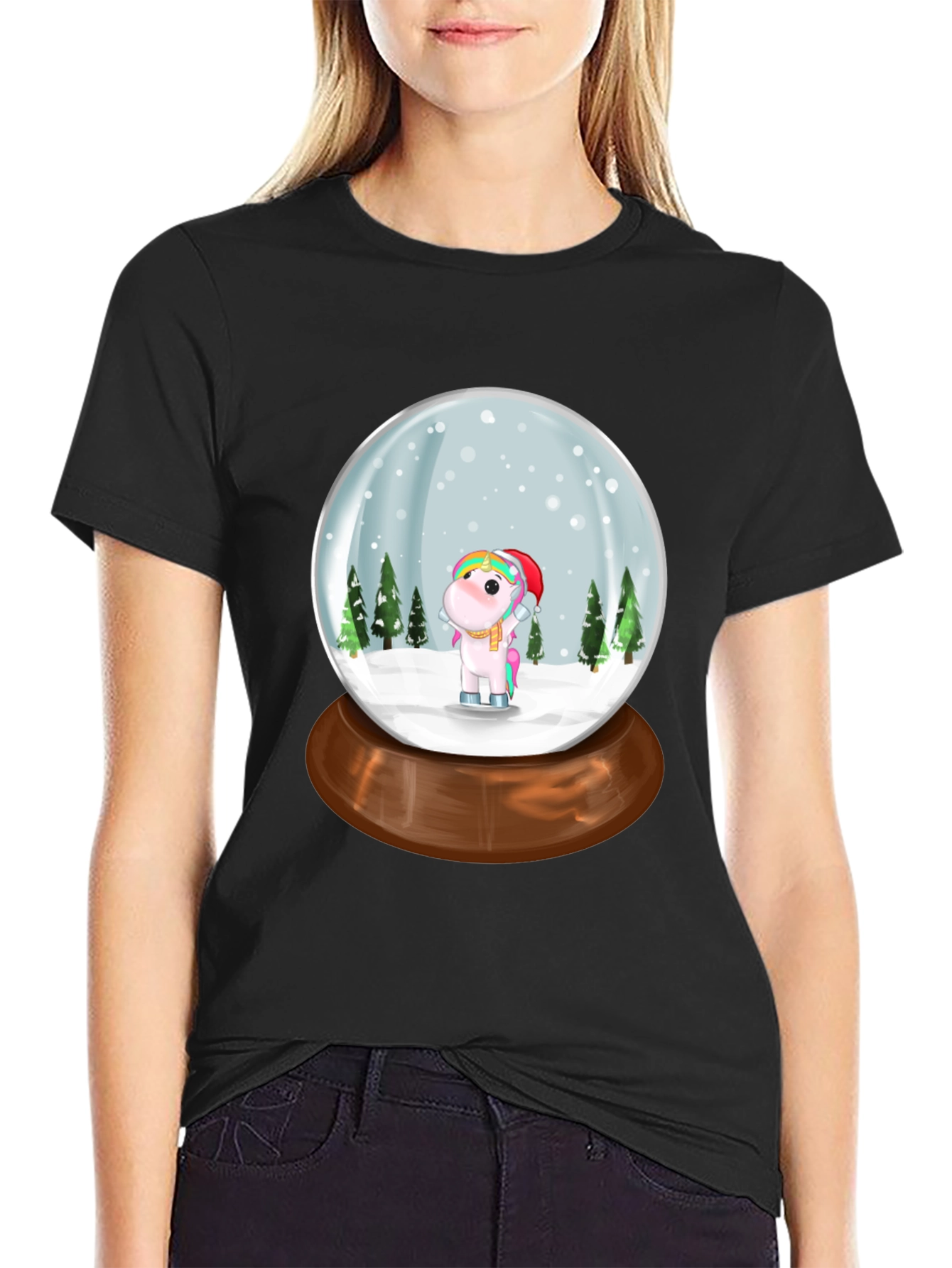 Unicorn Snow Globe Graphic Tee