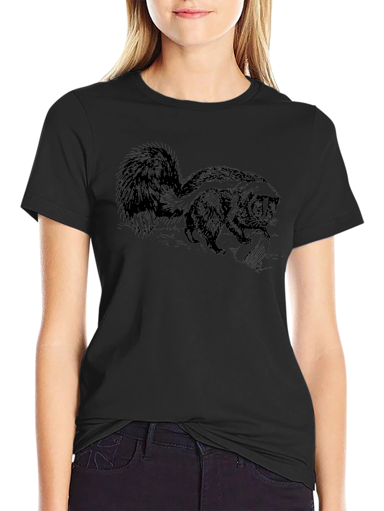 Skunk Graphic Tee - Casual Cotton T-Shirt