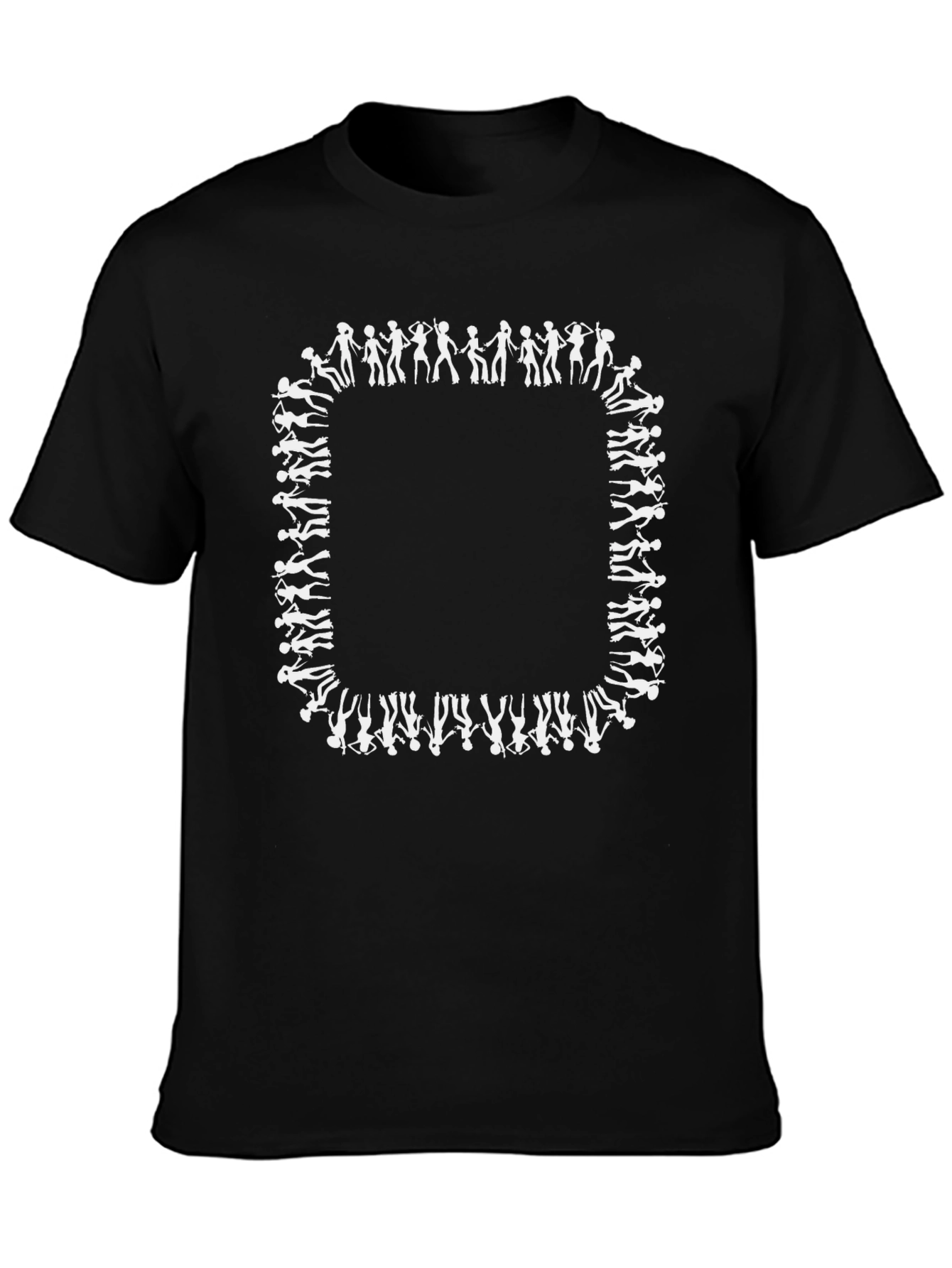 Silhouette Dancer Border Black T-Shirt