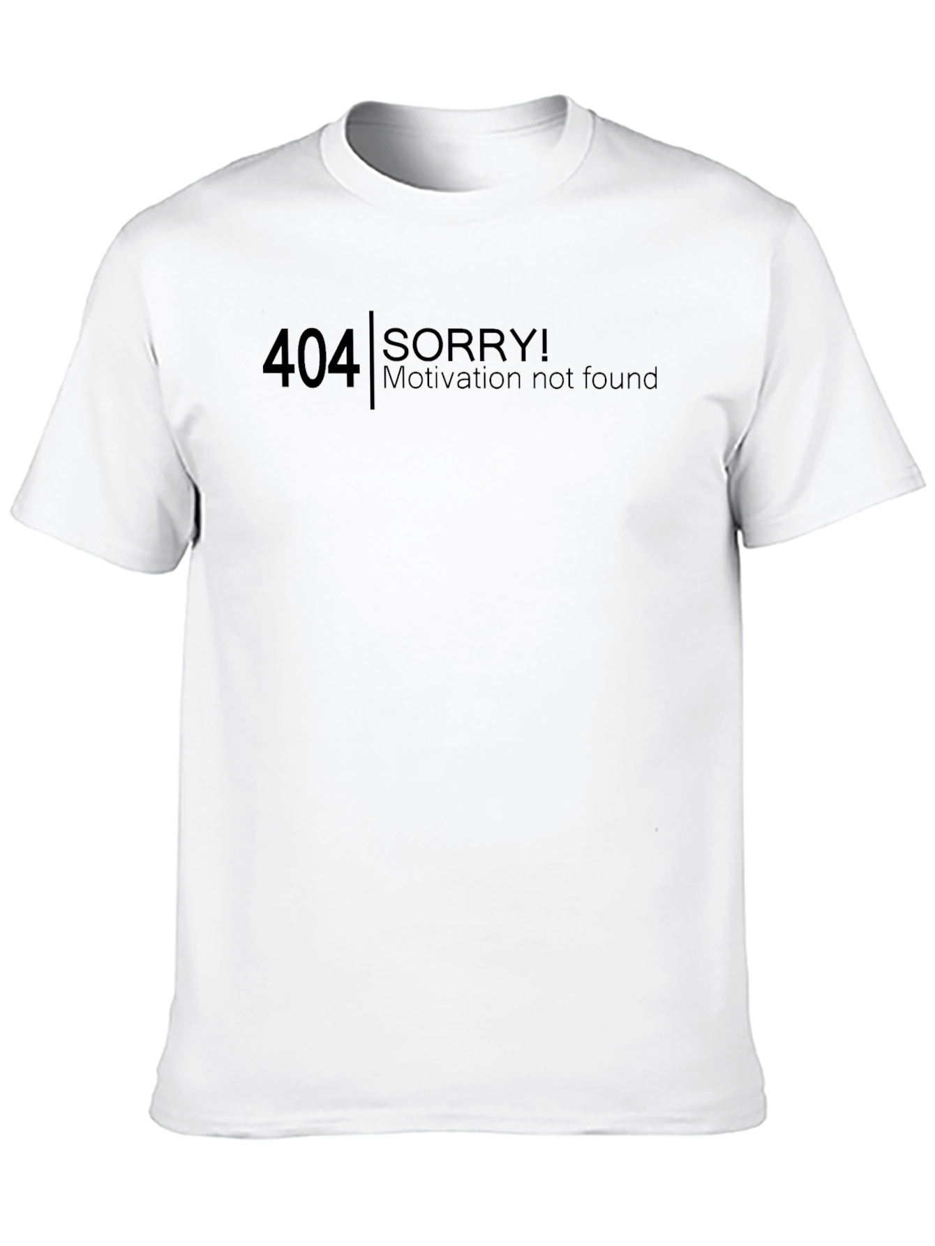 404 Motivation Not Found Black T-Shirt