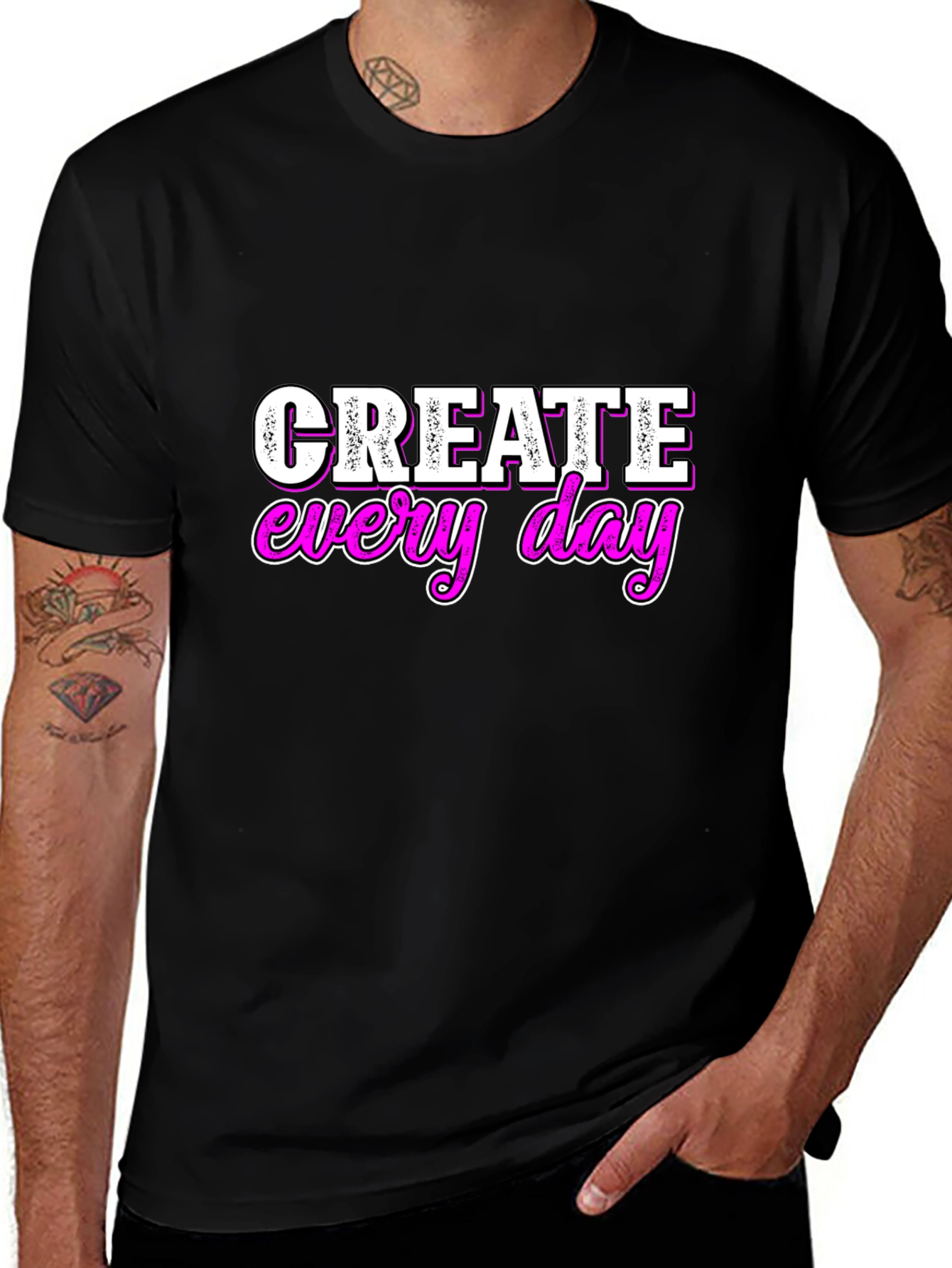 Create Every Day Graphic Tee - Black
