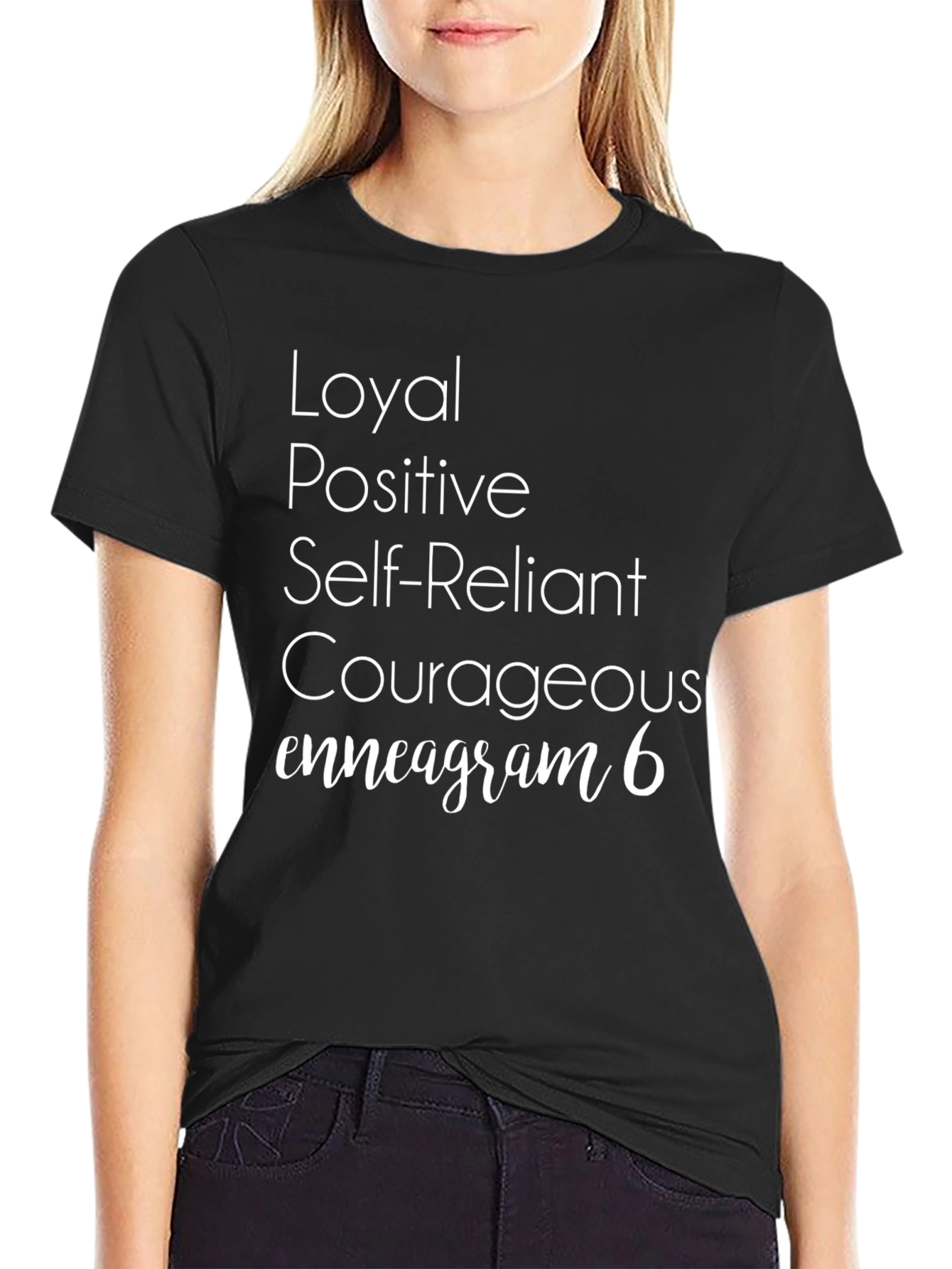 Enneagram 6 T-Shirt Loyal Positive Self-Reliant